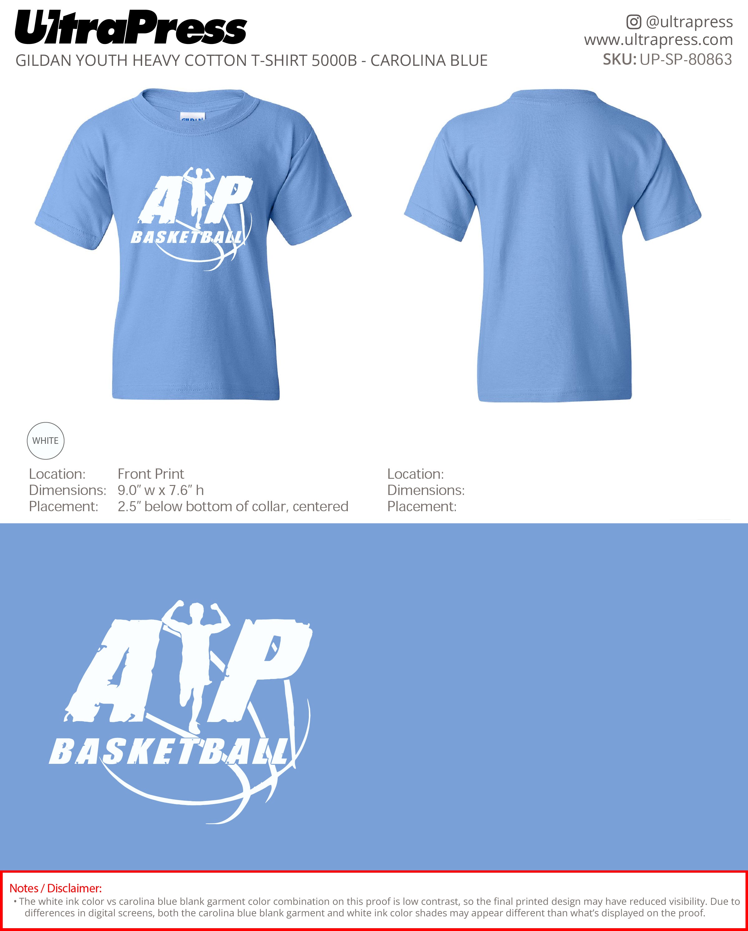 UP-SP-80863 AP Basketball Shirts - Kimberly Maxwell 100 Min Qty (Bulk)