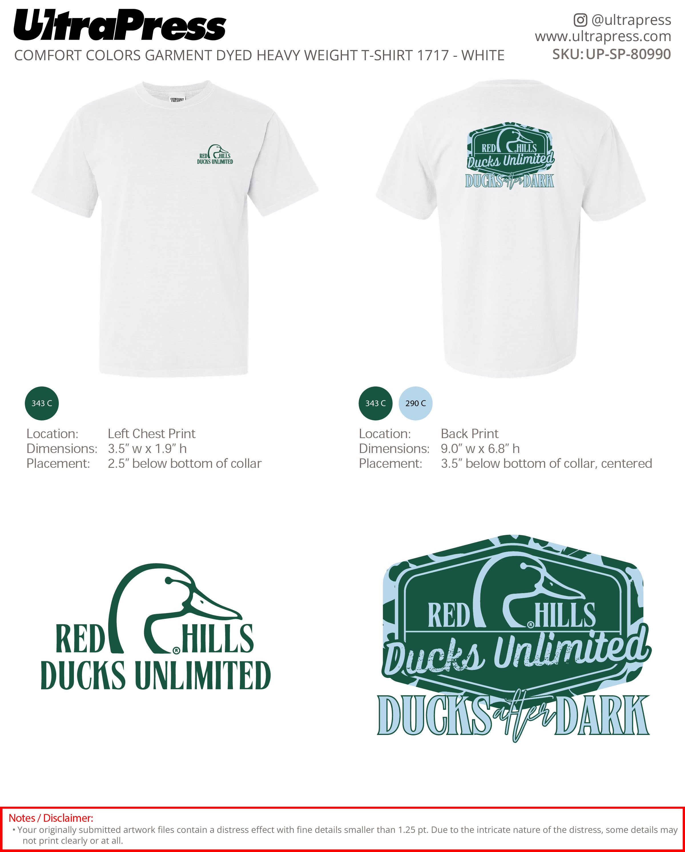 UP-SP-80990 Red Hills Ducks Unlimited - Desta Gourley 100 Min Qty (Bulk)