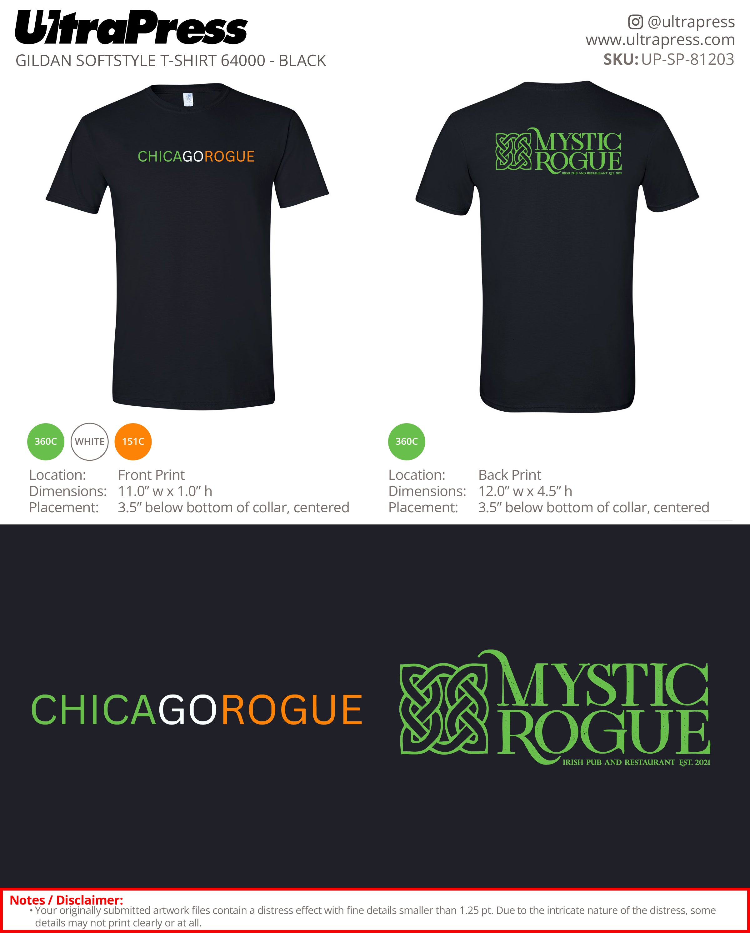 UP-SP-81203 Chicago Rogue - Donal Donoghue 100 Min Qty (Bulk)