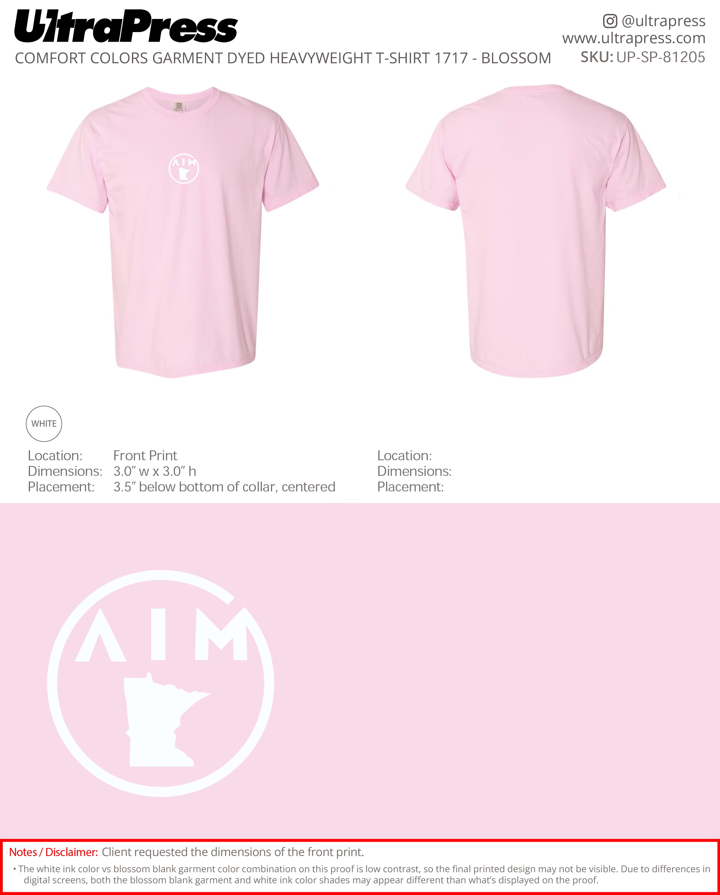 UP-SP-81205 AIM (White Logo) - Bobby Loukinen 100 Min Qty (Bulk)