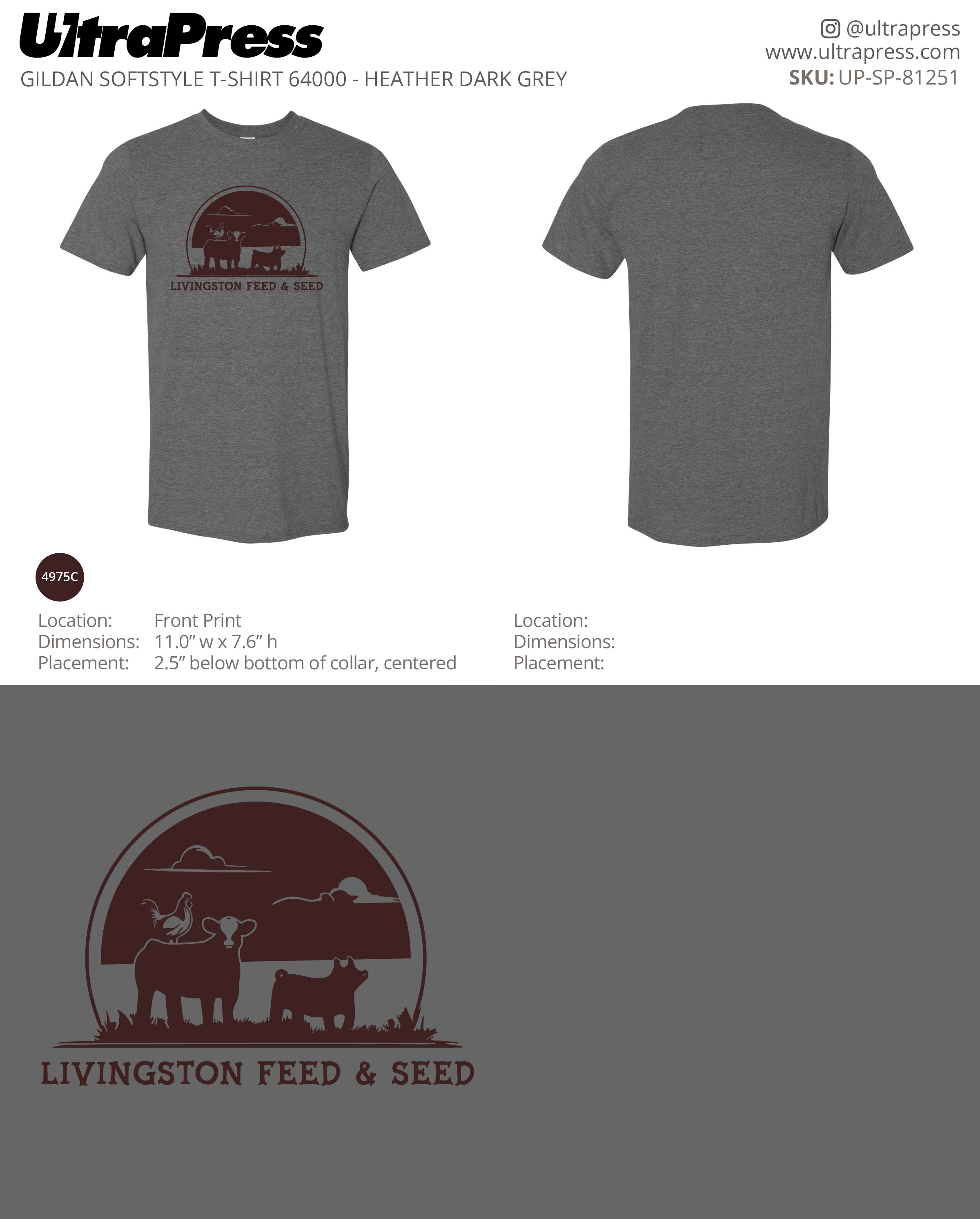 UP-SP-81251 Livingston Feed & Seed - Chad Benjamin 100 Min Qty (Bulk)