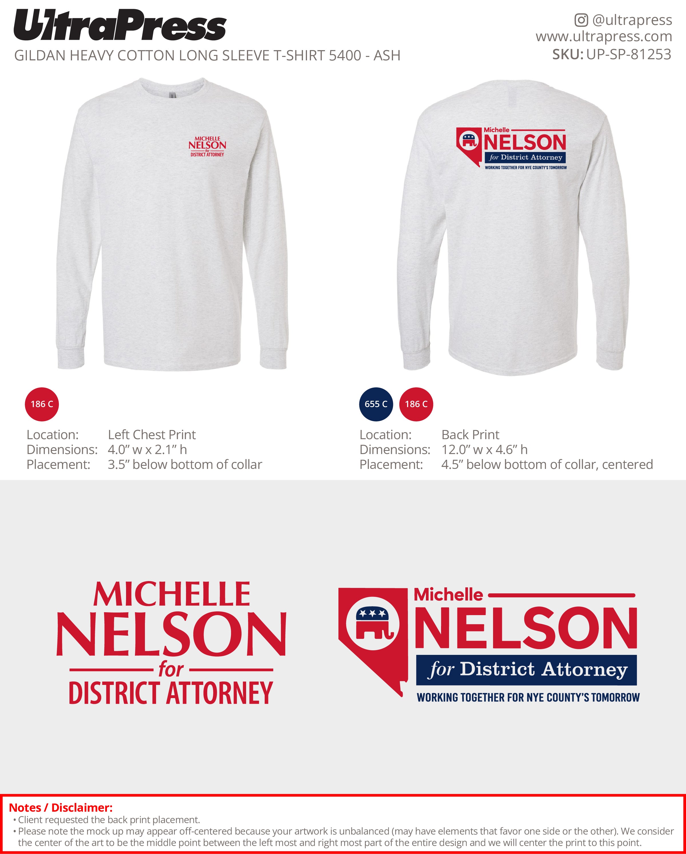 UP-SP-81253 Michelle Nelson For District Attorney - MICHELLE NELSON 24 Min Qty (Bulk)