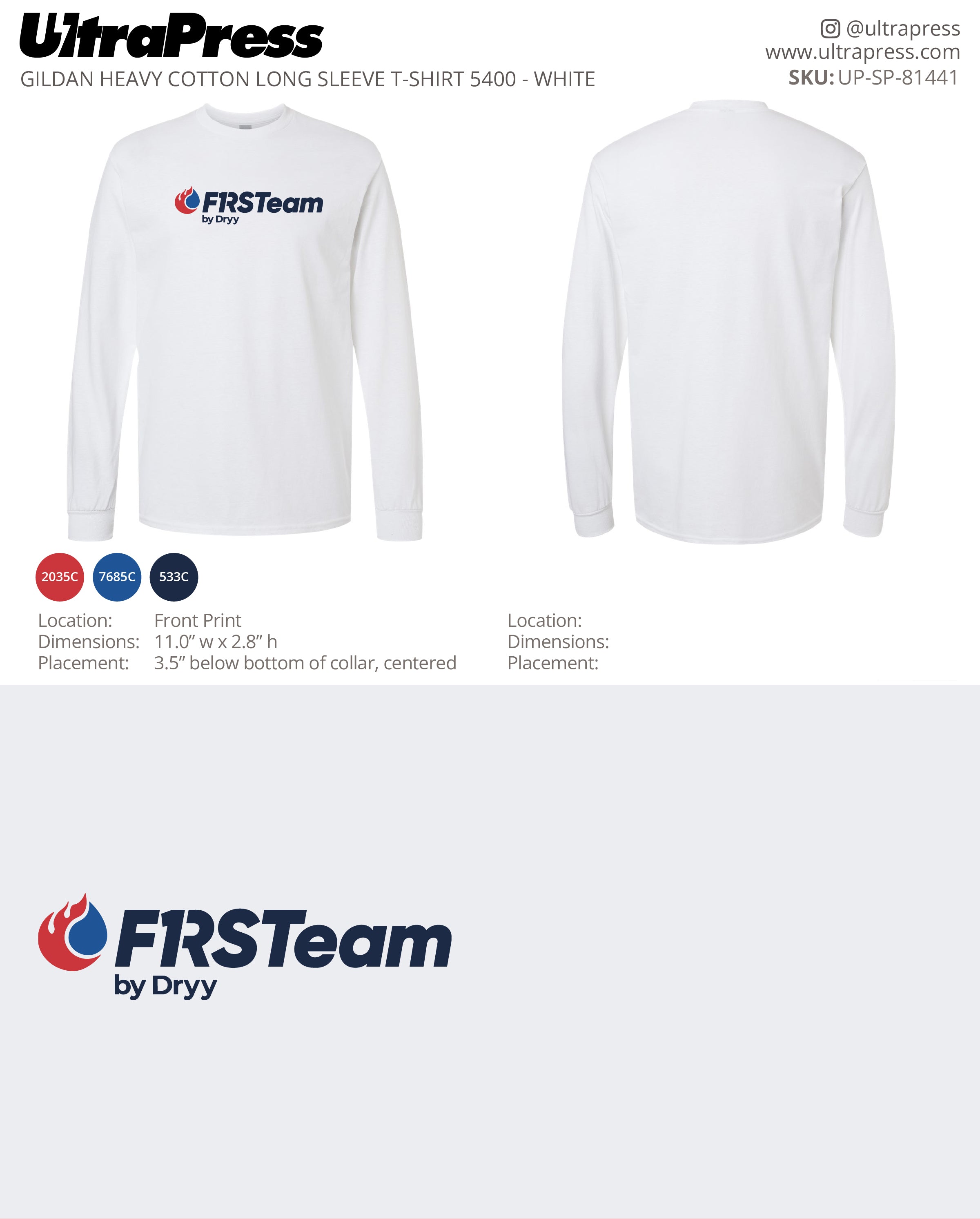 UP-SP-81441 F1RST TEAM (White) - Ken Sandy 24 Min Qty (Bulk)