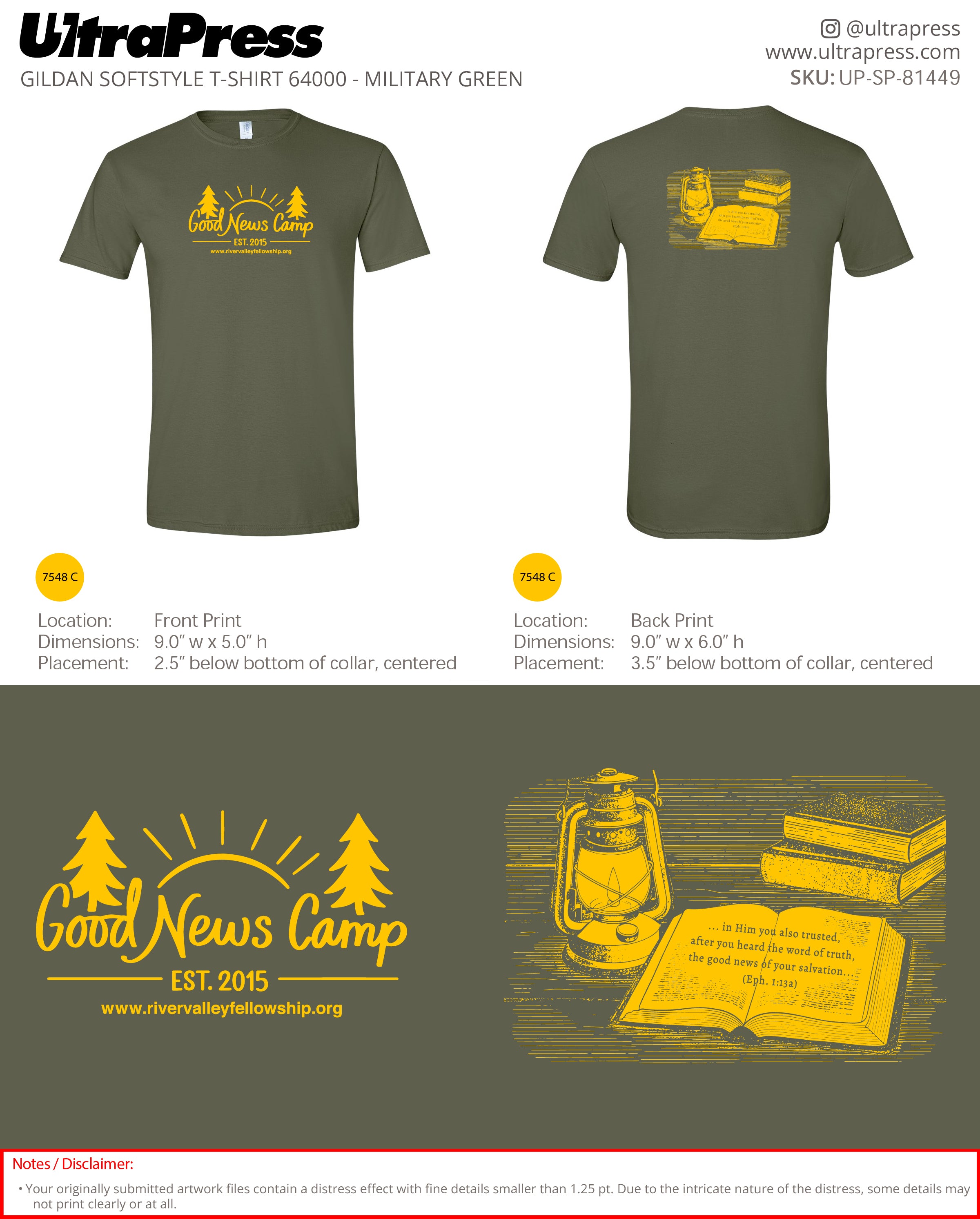 UP-SP-81449 Good News Camp - Nate Hanson 100 Min Qty (Bulk)