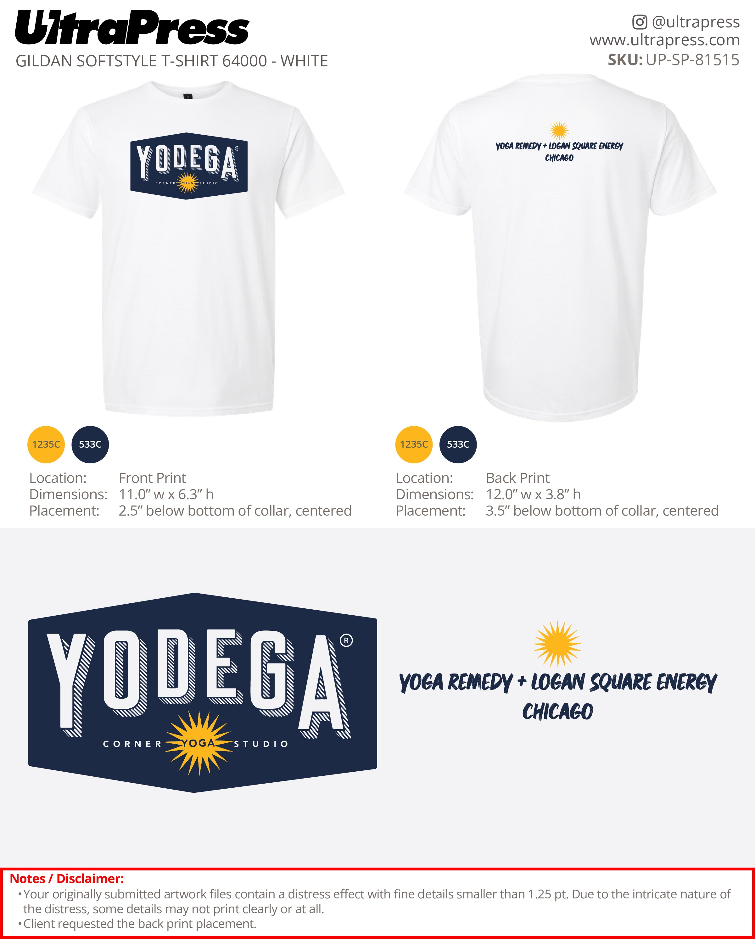 UP-SP-81515 Yodega (T-Shirts) - Kara Harrison 100 Min Qty (Bulk)