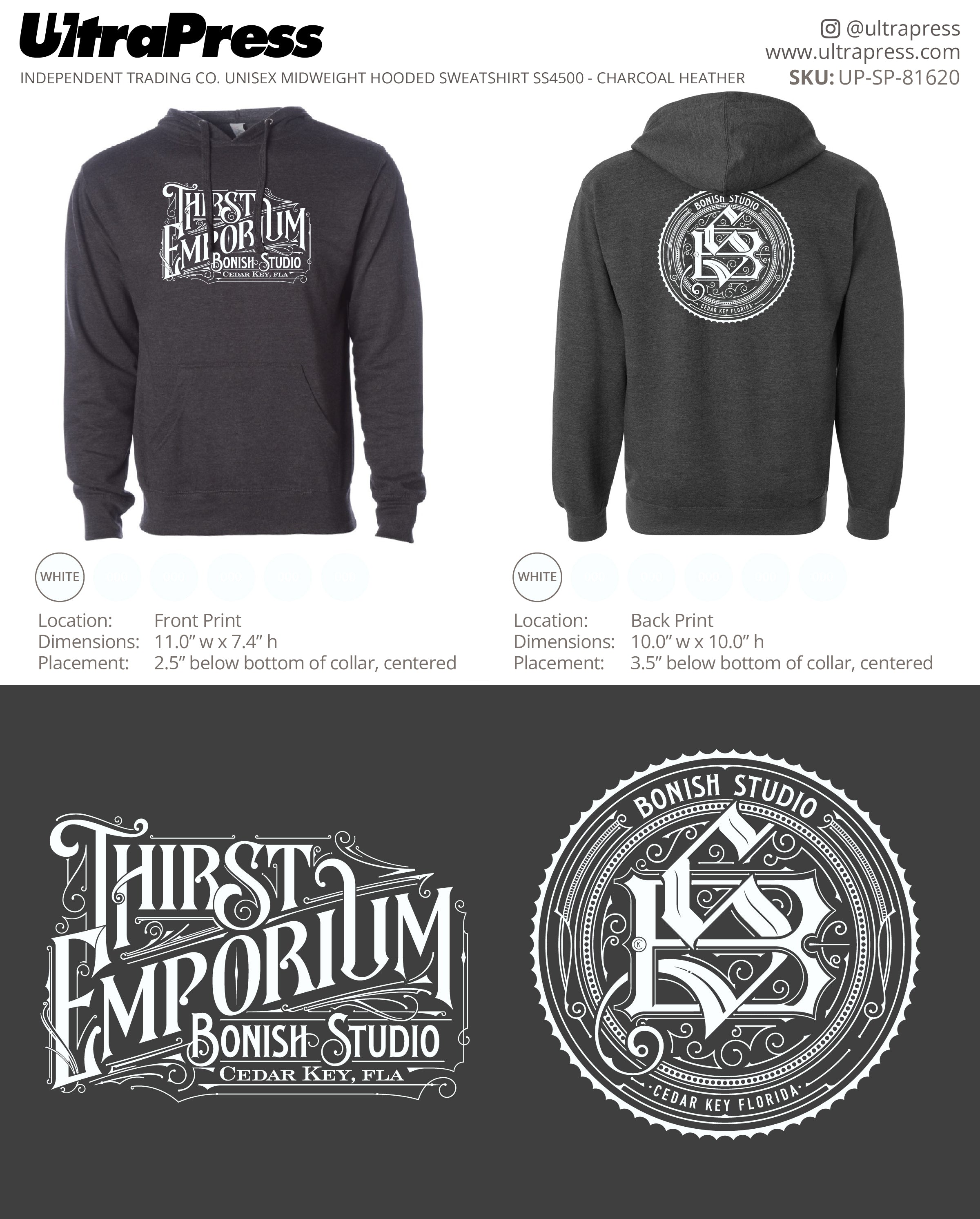 UP-SP-81620 Thirst Emporium Hoodies - Pat Bonish - 35 Min Qty (Bulk)