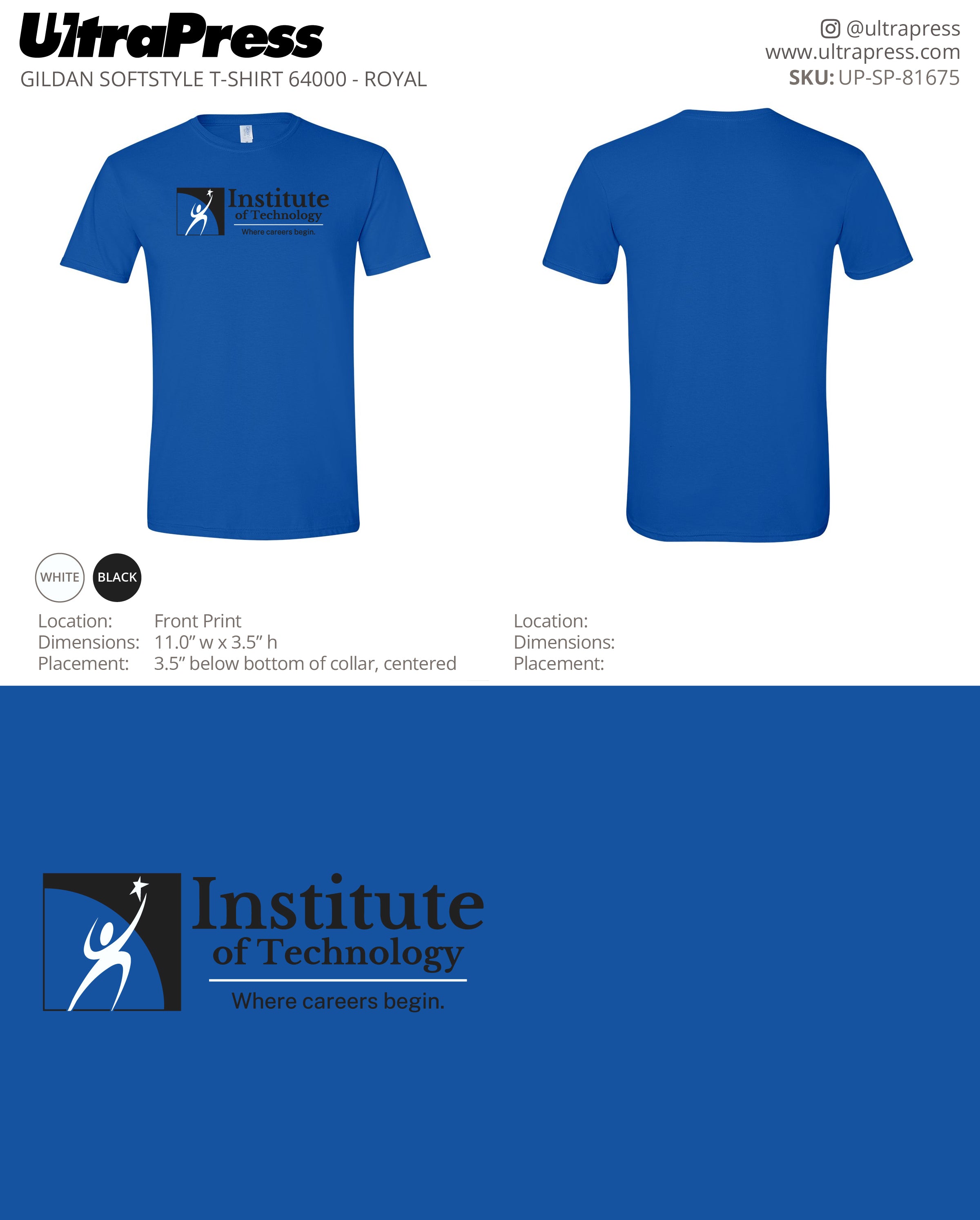 UP-SP-81675 Institute of Technology - Noah Cook 100 Min Qty (Bulk)