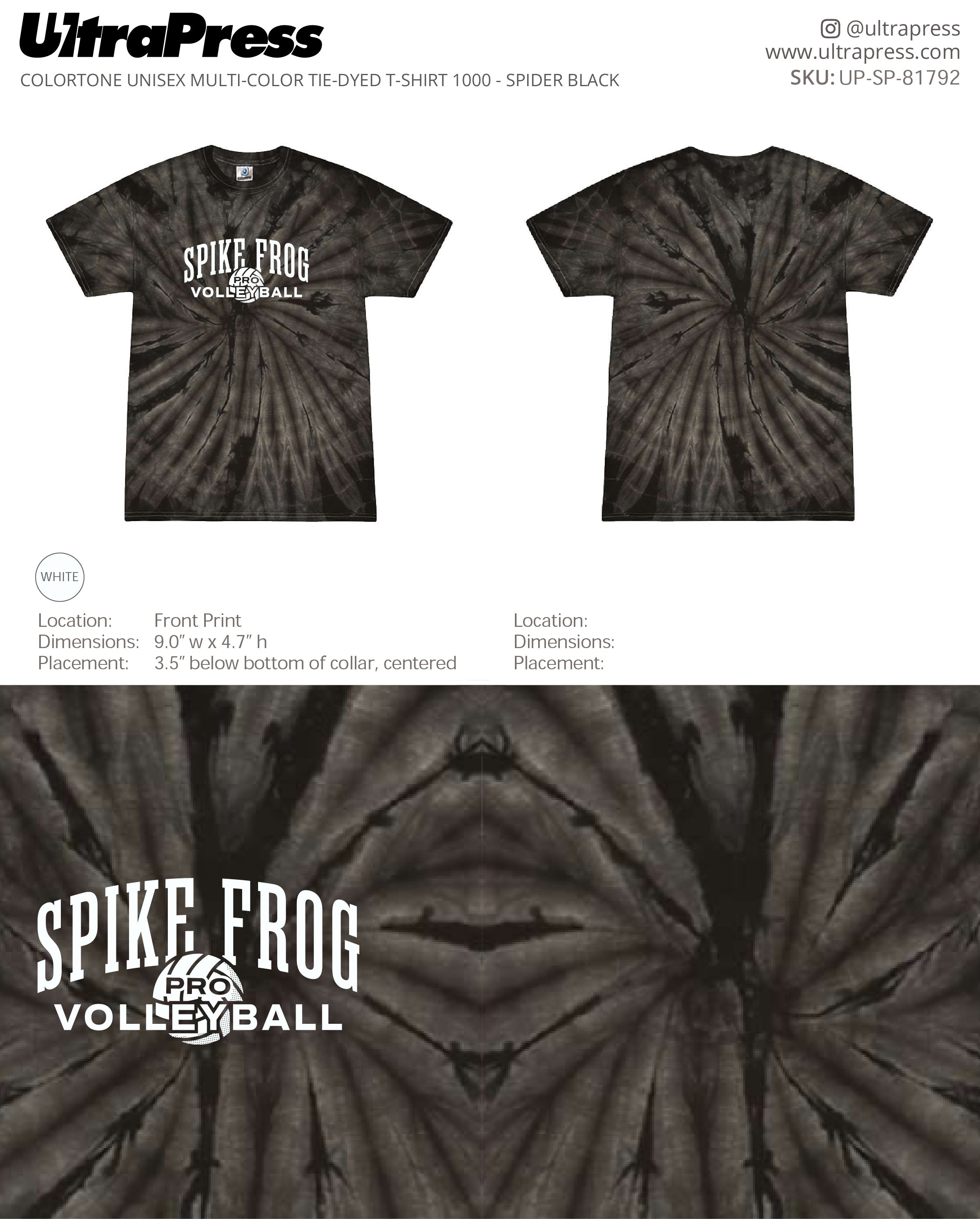 UP-SP-81792 Spike Frog Boss Pro Tie Dye - Melissa Hinnant 100 Min Qty (Bulk)