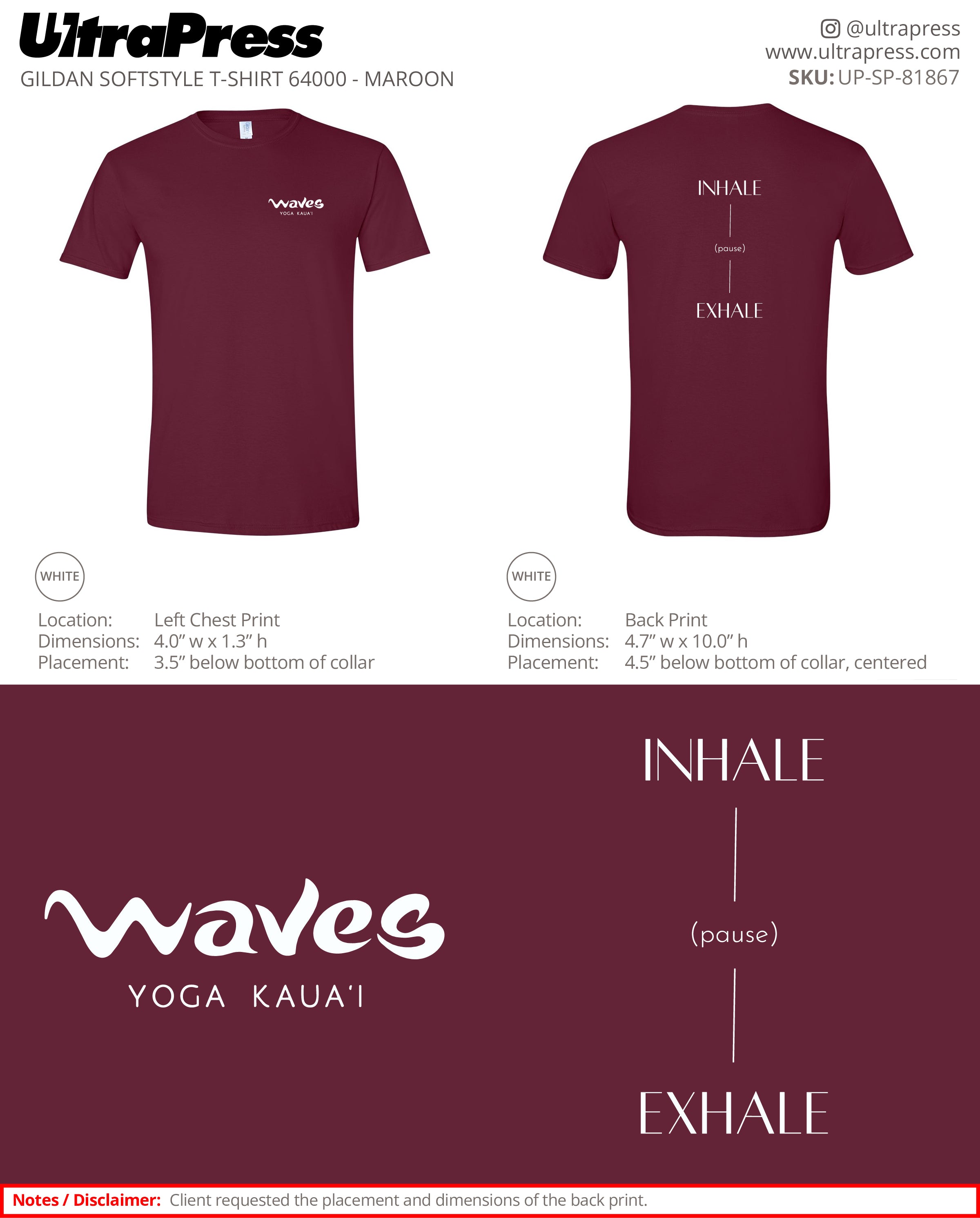 UP-SP-81867 Waves Yoga Kaua'i - Audrey Luana Streltzer 100 Min Qty (Bulk)