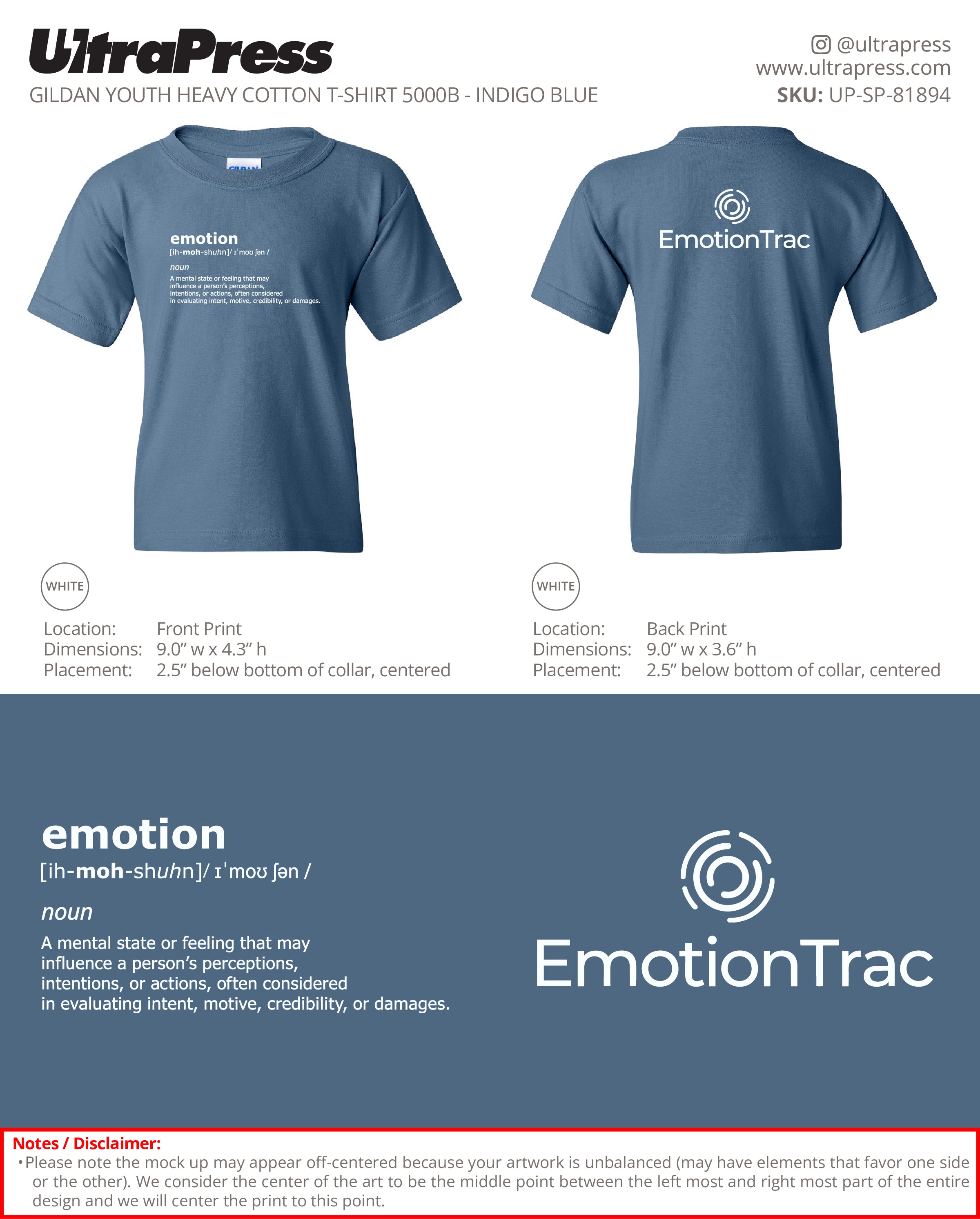 UP-SP-81894 EmotionTrac - Aaron Itzkowitz 100 Min Qty (Bulk)