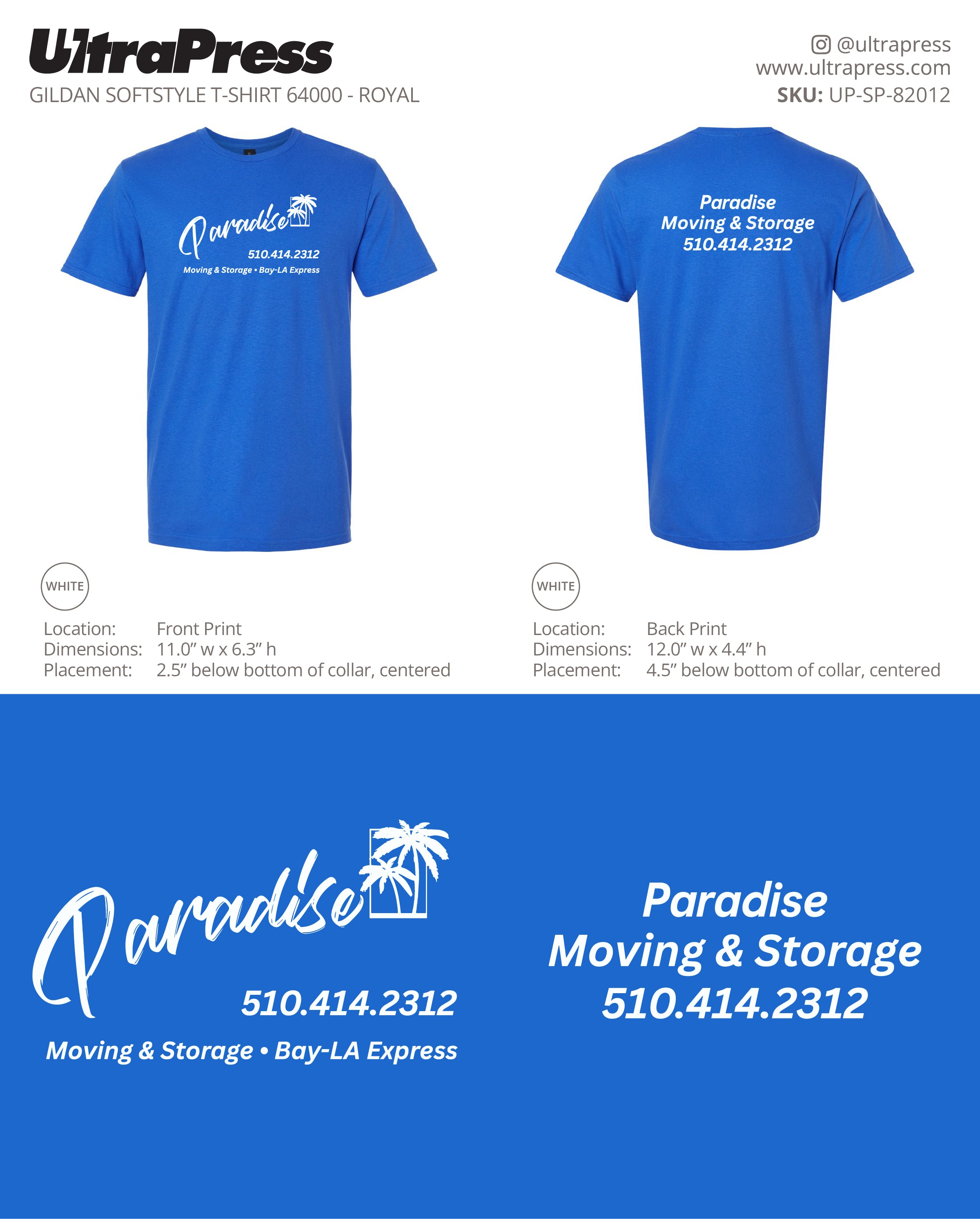 UP-SP-82012 Paradise Moving & Storage - Peter Sai-Ngarm 50 Min Qty (Bulk)
