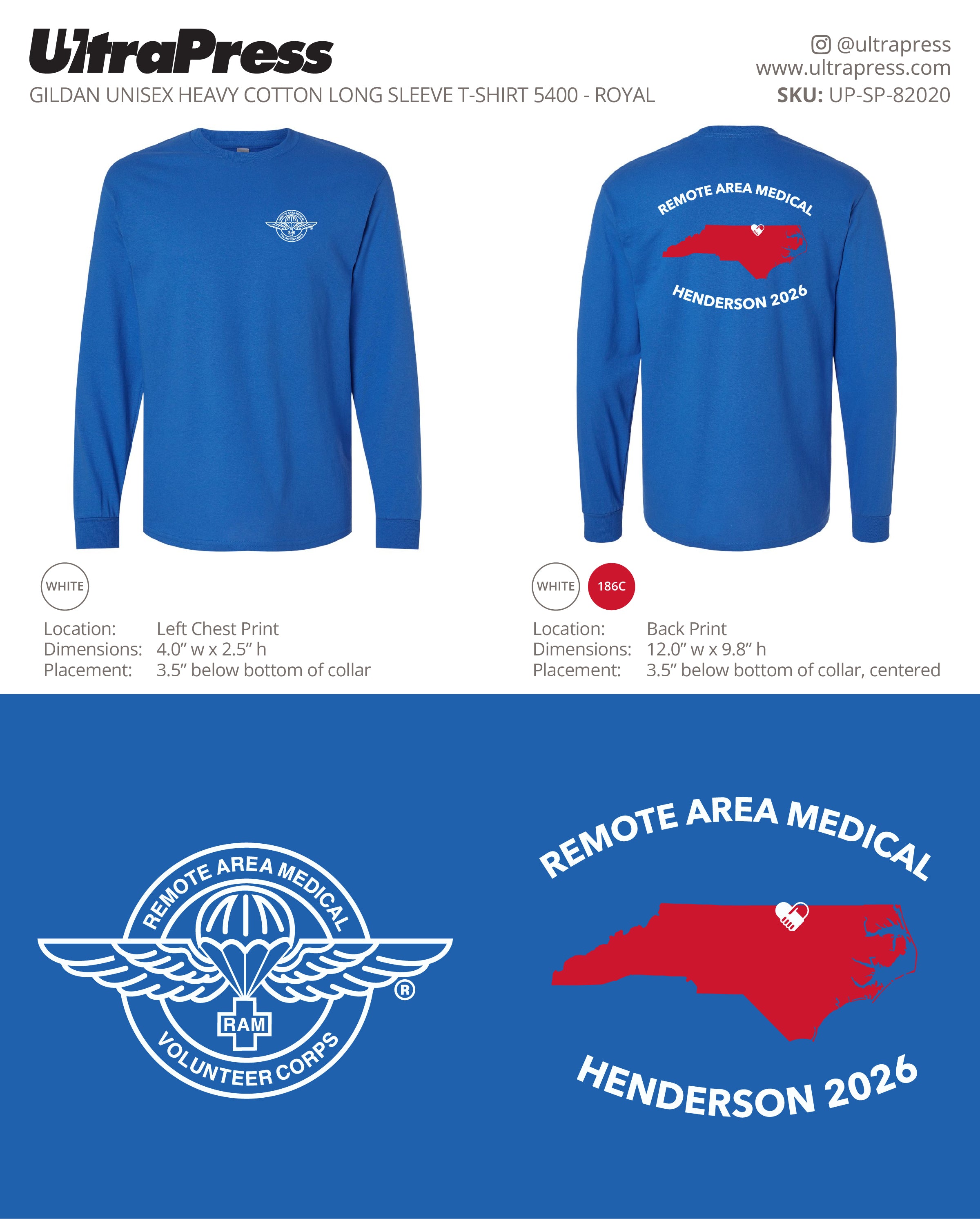 UP-SP-82020 Remote Area Medical Volunteer Corps - Ronghui Gu 100 Min Qty (Bulk)