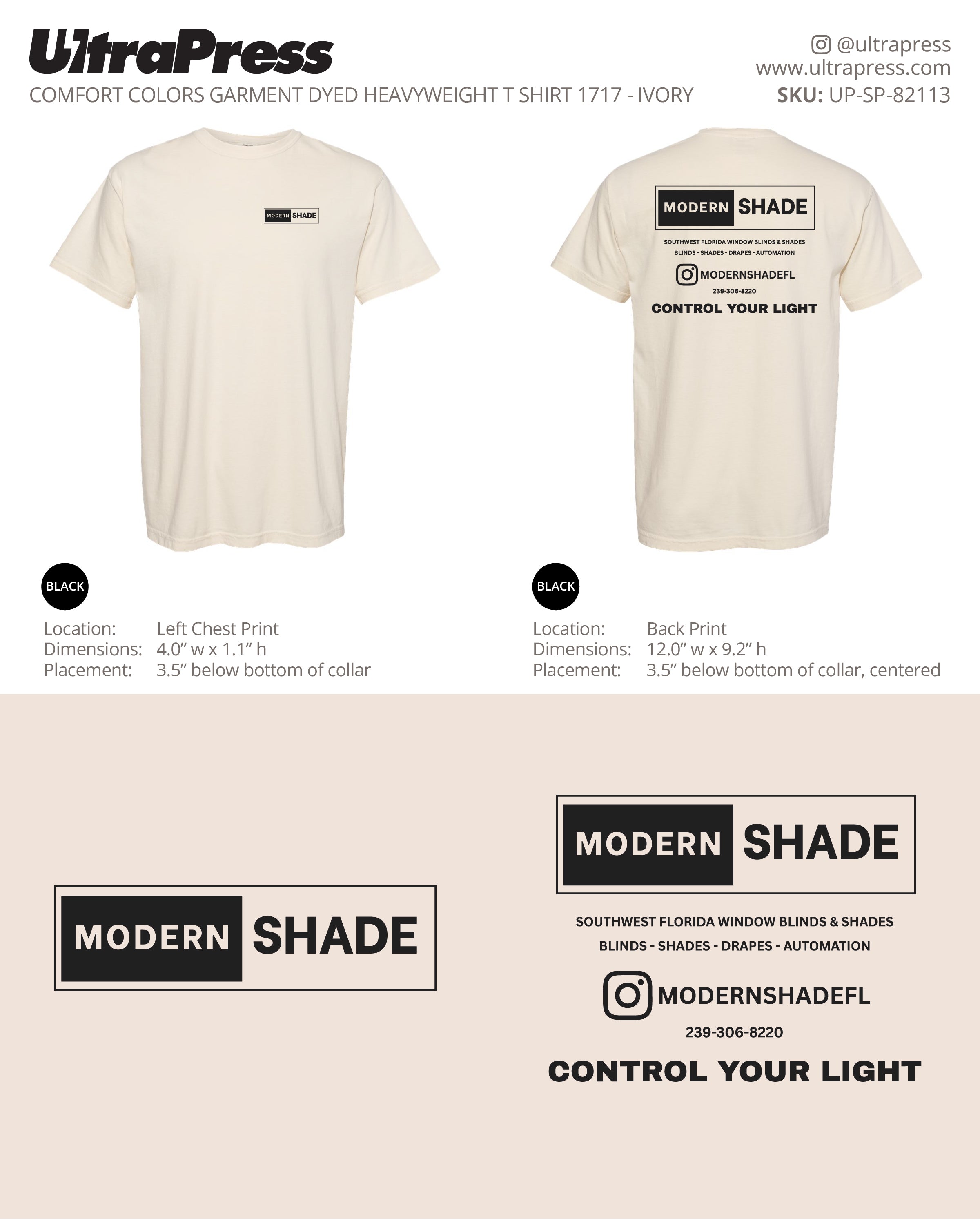 UP-SP-82113 Modern Shade Black Ink - igor radov 24 Min Qty (Bulk)