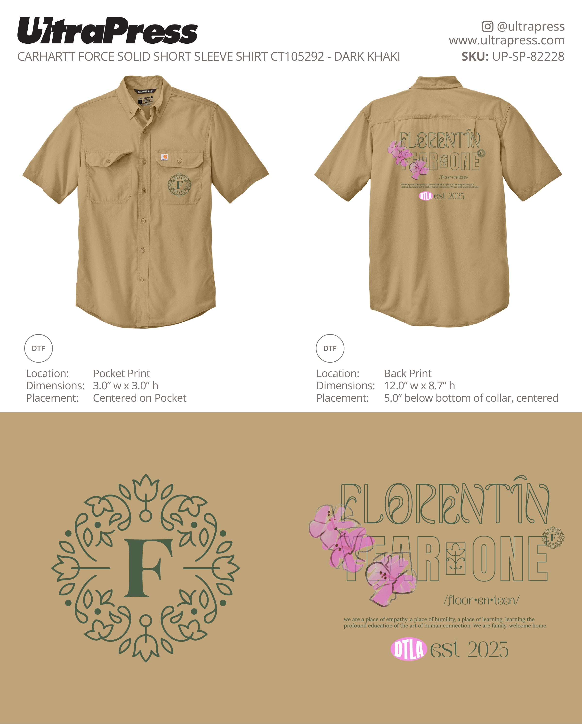 UP-SP-82228 Florentin Year One CarharttButton Down Shirts 24 Min Qty (Bulk)
