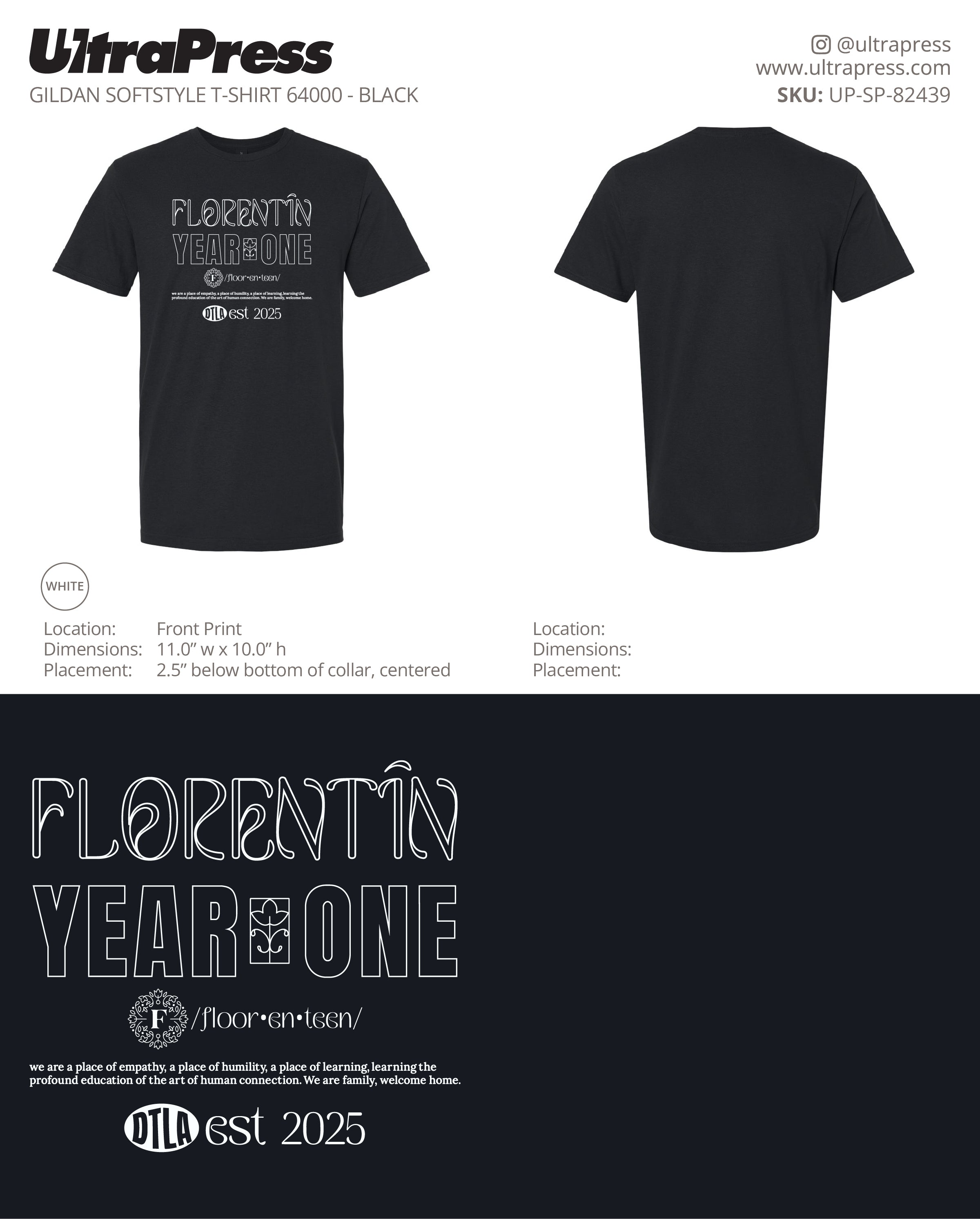 UP-SP-82439 Florentin Year One Giveaway Shirts 100 Min Qty (Bulk)