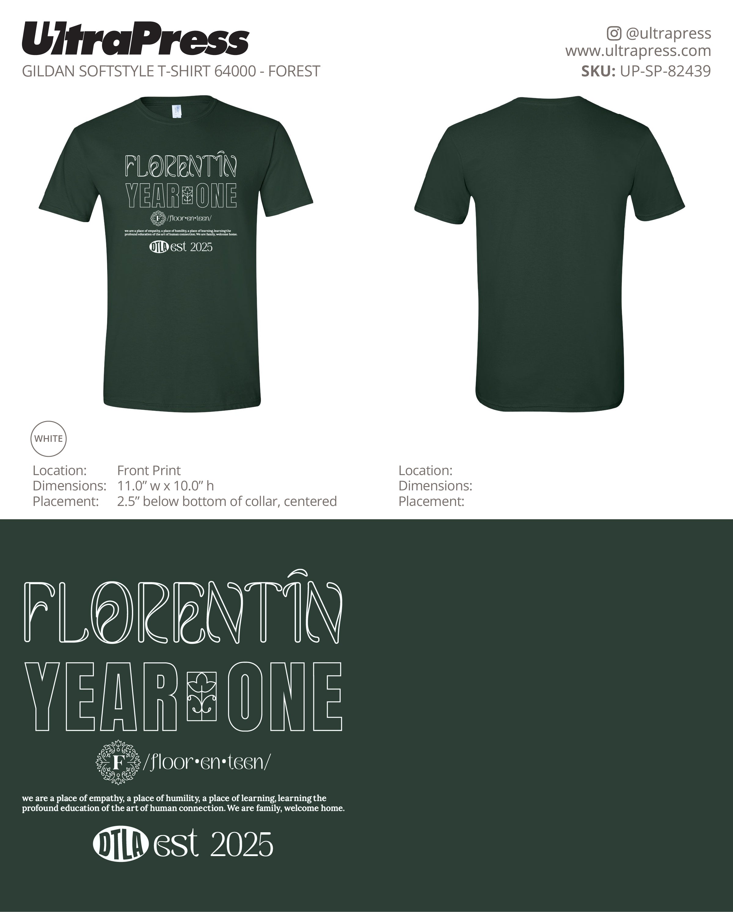 UP-SP-82439 Florentin Year One Giveaway Shirts 100 Min Qty (Bulk)