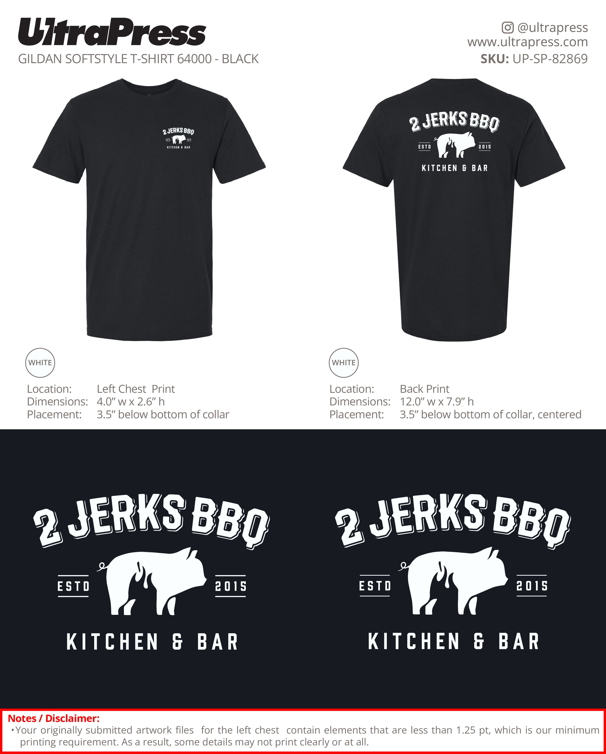 UP-SP-82869 2 Jerks BBQ Kitchen & Bar - Chris DePalma 100 Min Qty (Bulk)