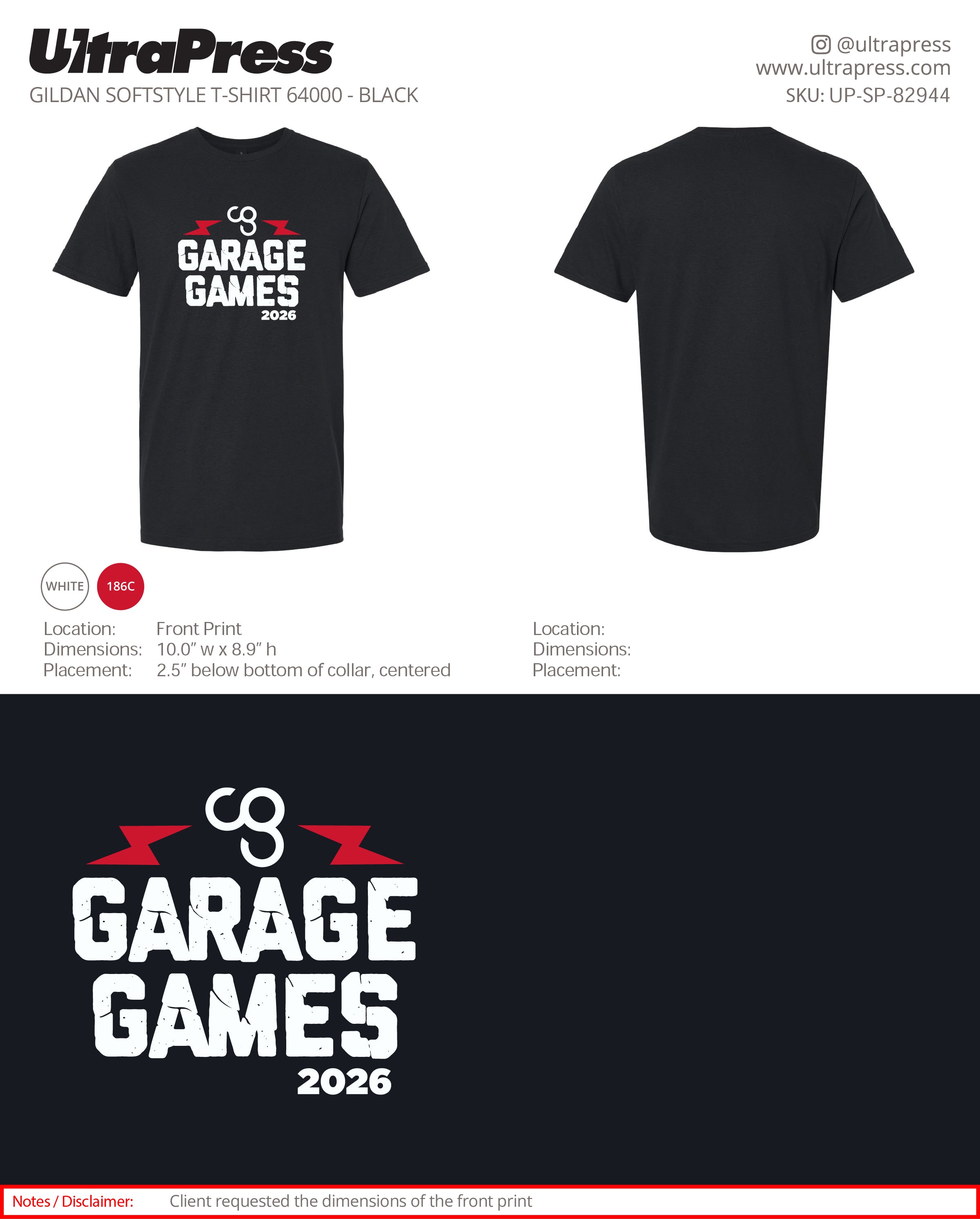 UP-SP-82944 Garage Games 2026 - Paul Bankowski 100 Min Qty (Bulk)
