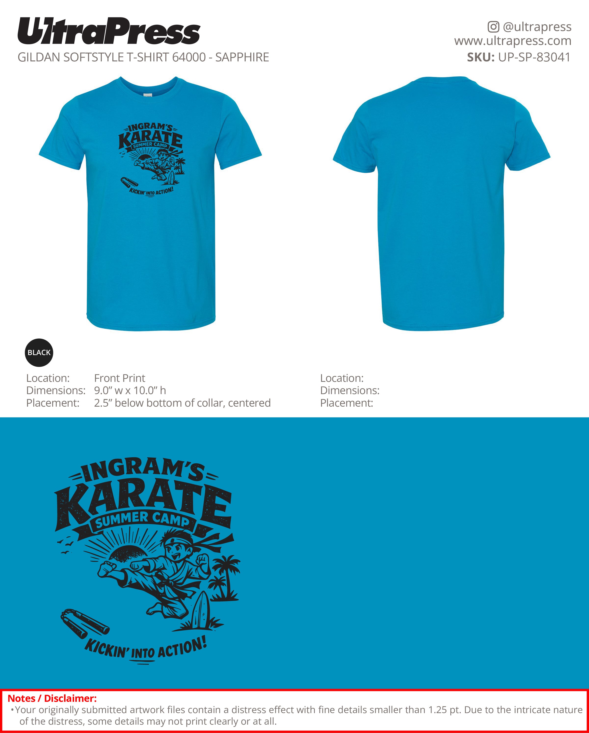 UP-SP-83041 Ingram's Karate Summer Camp - Sheri Angwin 100 Pieces Package Deal (Bulk)