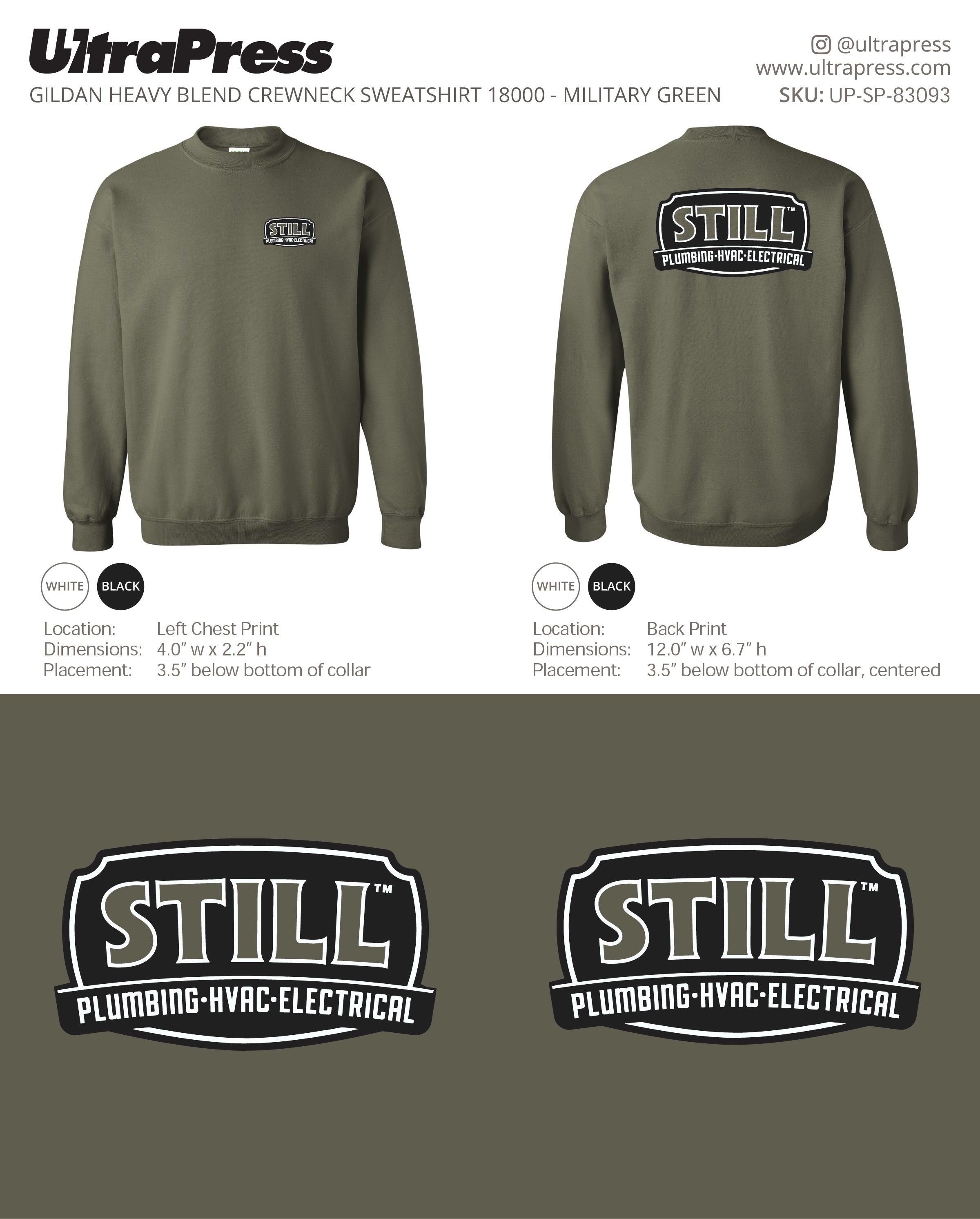 UP-SP-83093 Still Plumbing-Hvac-Electrical HOODIES - RIta Jacque 50 Min Qty (Bulk)