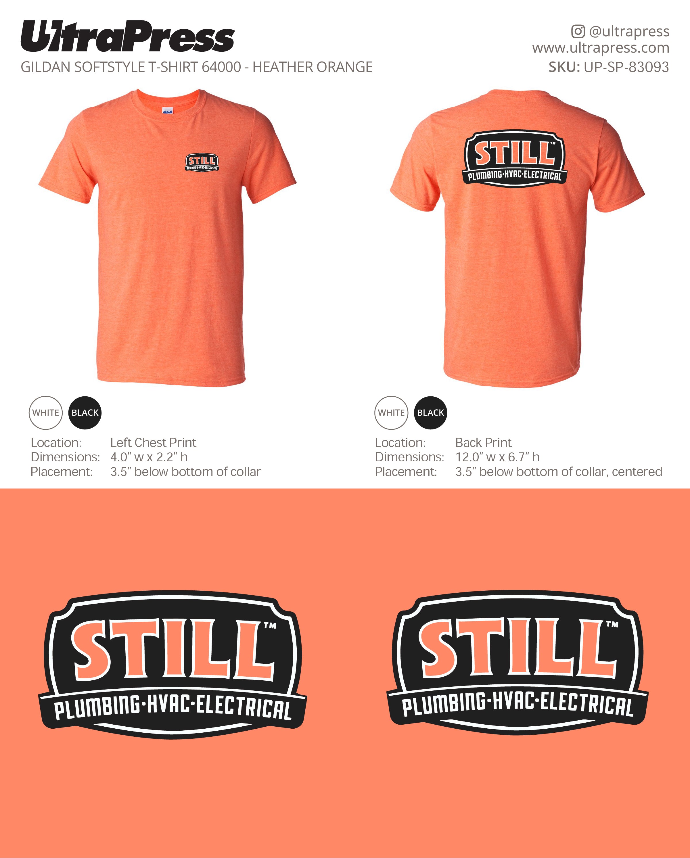 UP-SP-83093 Still Plumbing-Hvac-Electrical SHIRTS - RIta Jacque 100 Min Qty (Bulk)