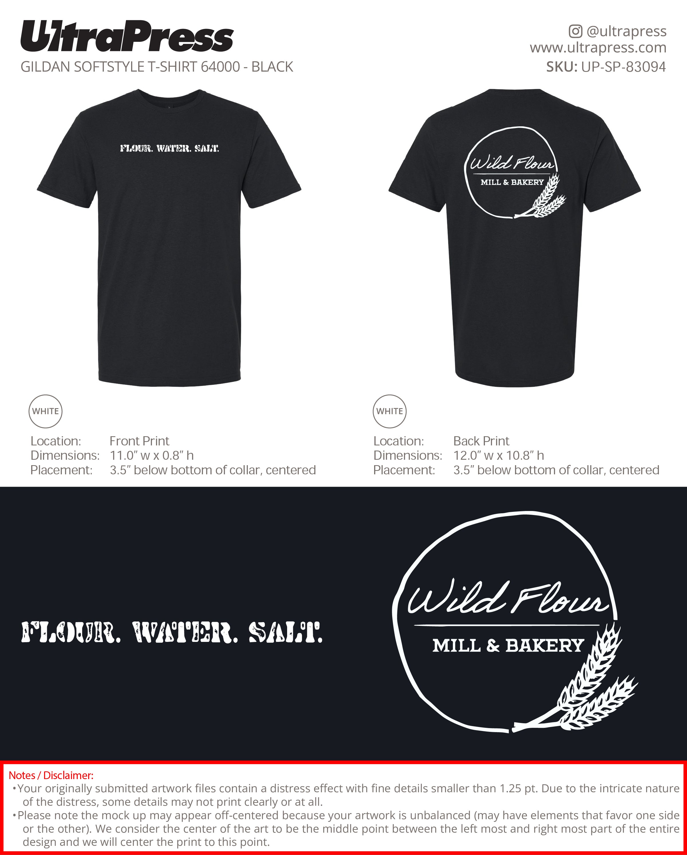 UP-SP-83094 Flour. Water. Salt - Chip 100 Min Qty (Bulk)