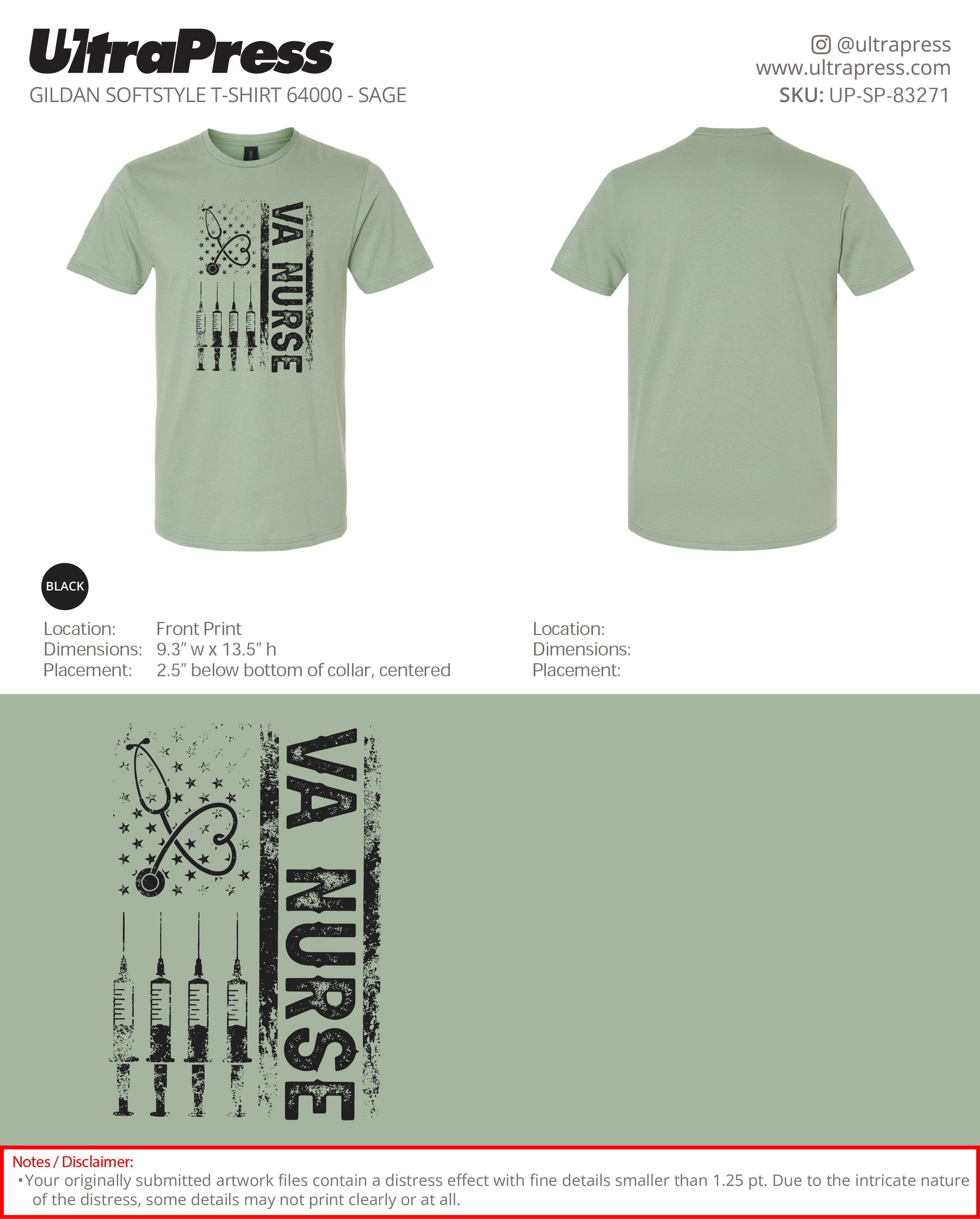 UP-SP-83271 Va Nurse Design 2 - Shawn Fisher 100 Min Qty (Bulk)