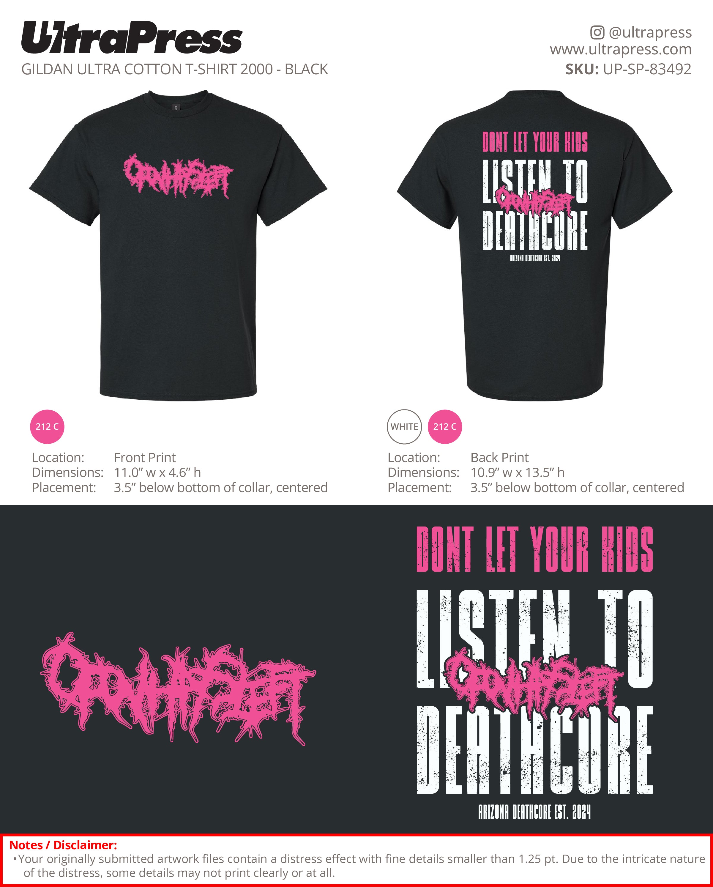 UP-SP-83492 Don't Let Your Kids Listen to Deathcore - Christopher Bolton 100 Min Qty (Bulk)