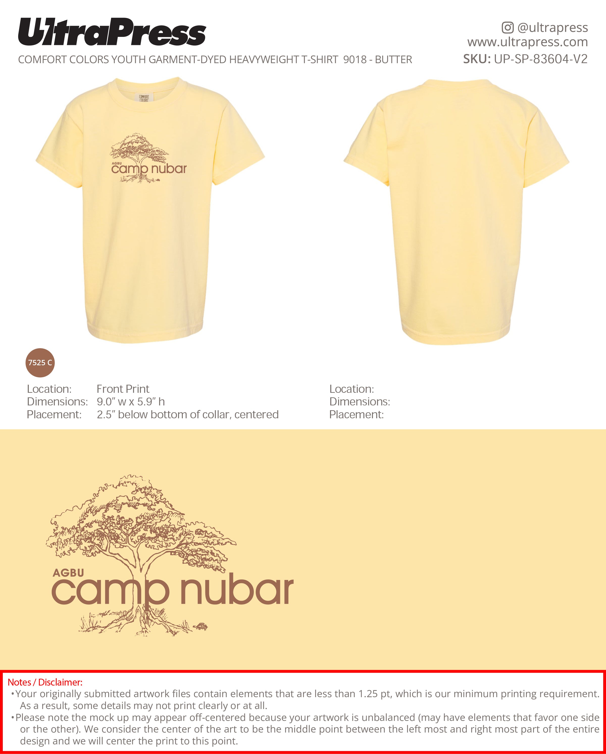 UP-SP-83604 Camp Nubar 2026 Camper - Alexis Krolian 100 Min Qty (Bulk)