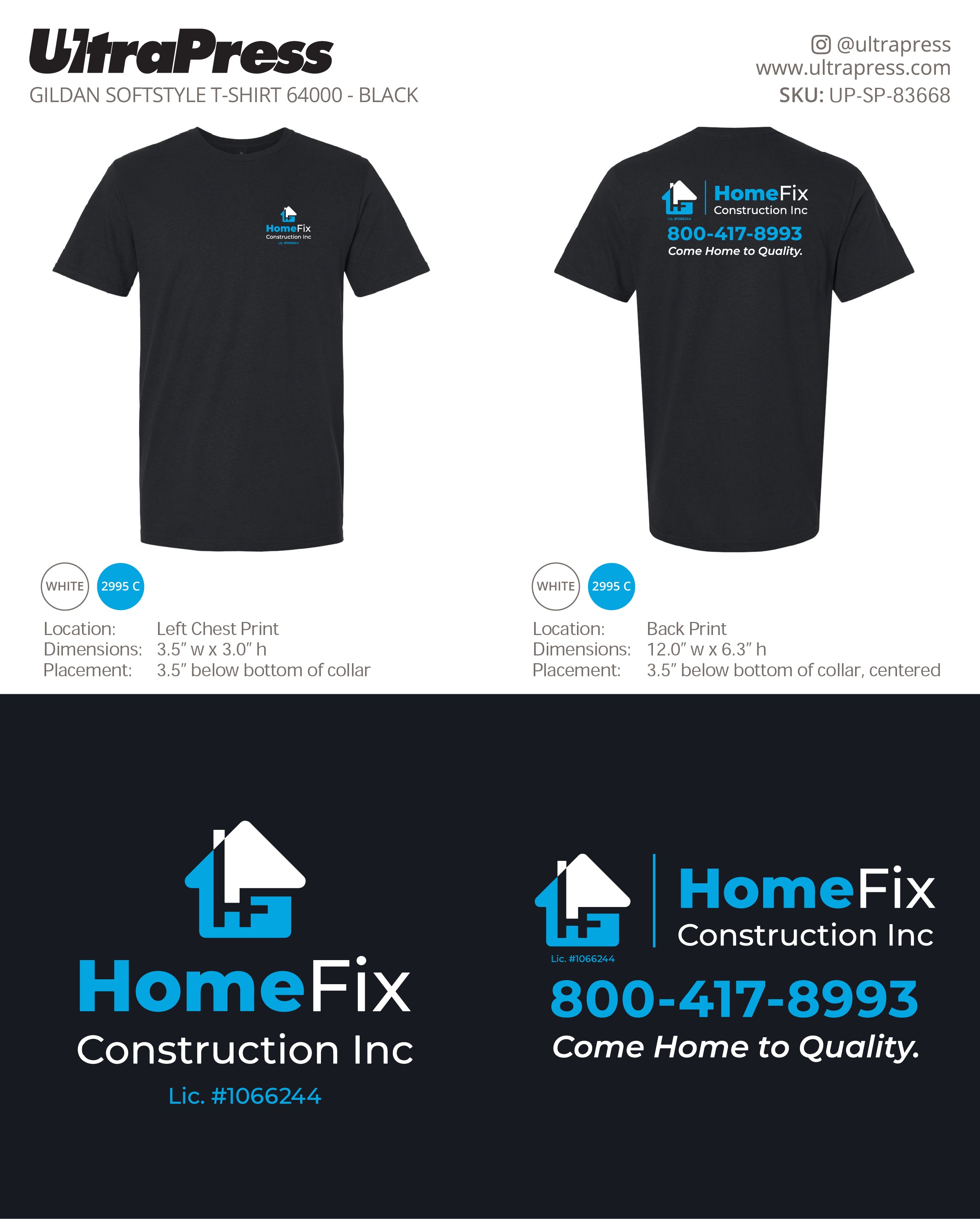 UP-SP-83668 Home Fix Construction Inc - Isaac Cohen 100 Min Qty (Bulk)