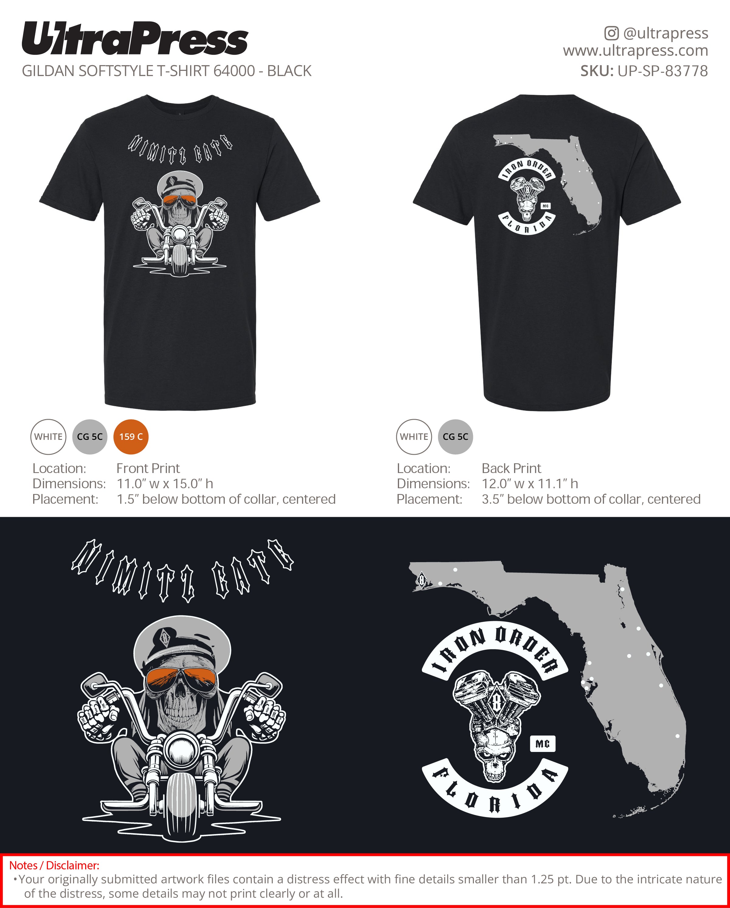 UP-SP-83778 Nimitz Gate Brothers Shirt - Locator 50 Min Qty (Bulk)