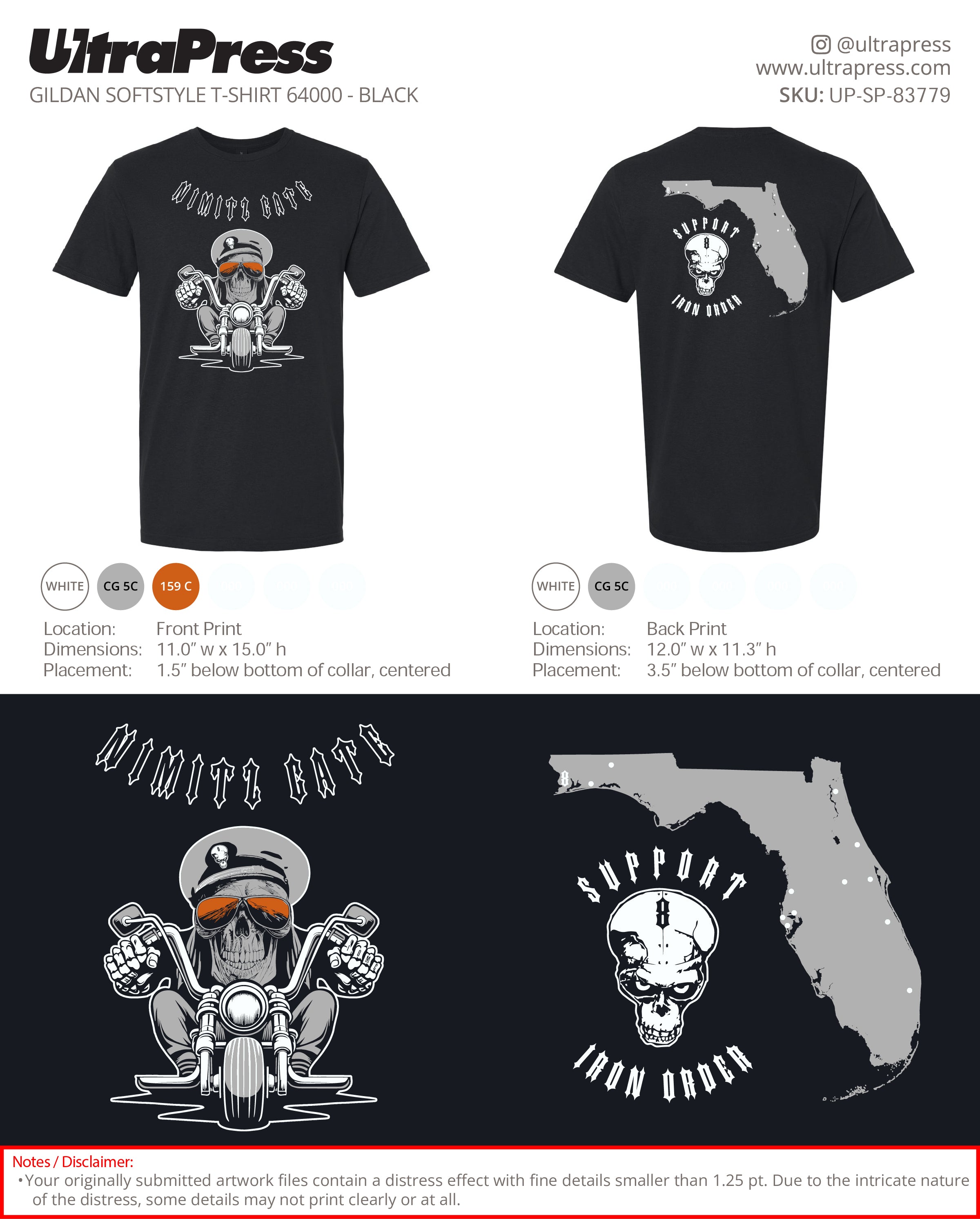 UP-SP-83779 Nimitz Gate Support Shirt - Locator 50 Min Qty (Bulk)