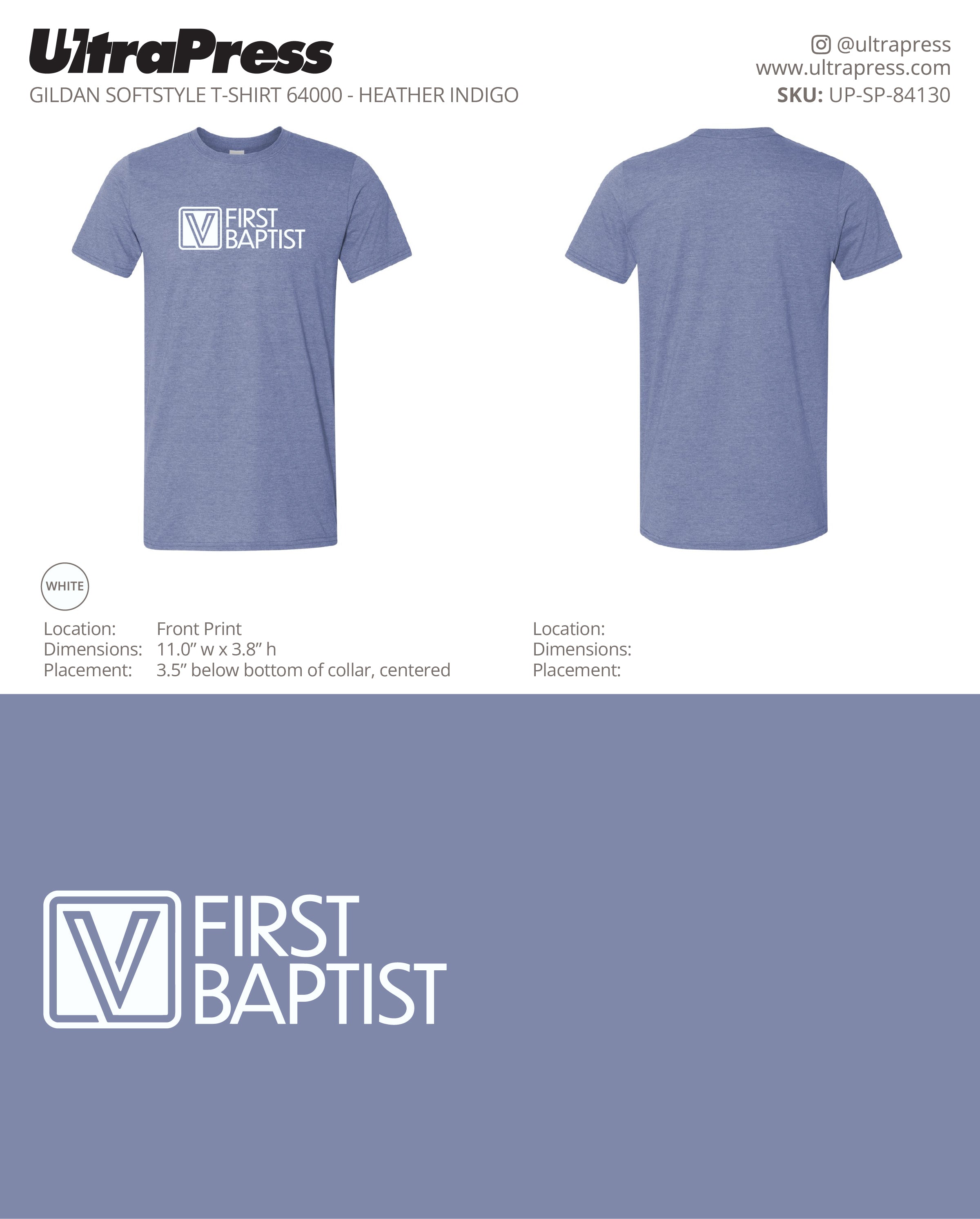UP-SP-84130 Vilonia First Baptist Church - James Bell 100 Min Qty (Bulk)