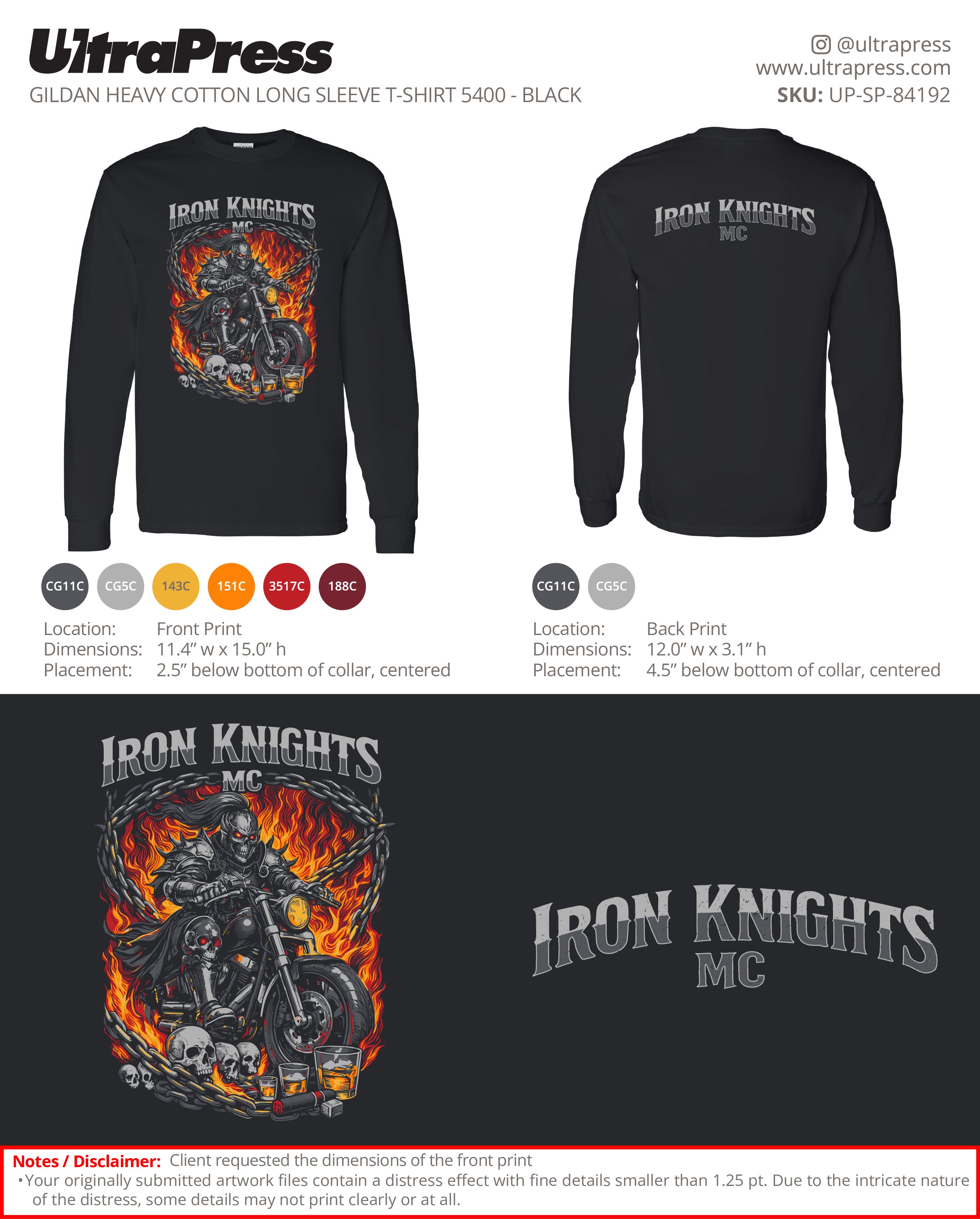 UP-SP-84192 Iron Knights (Long Sleeves) - Christine Niebergall 24 Min Qty (Bulk)