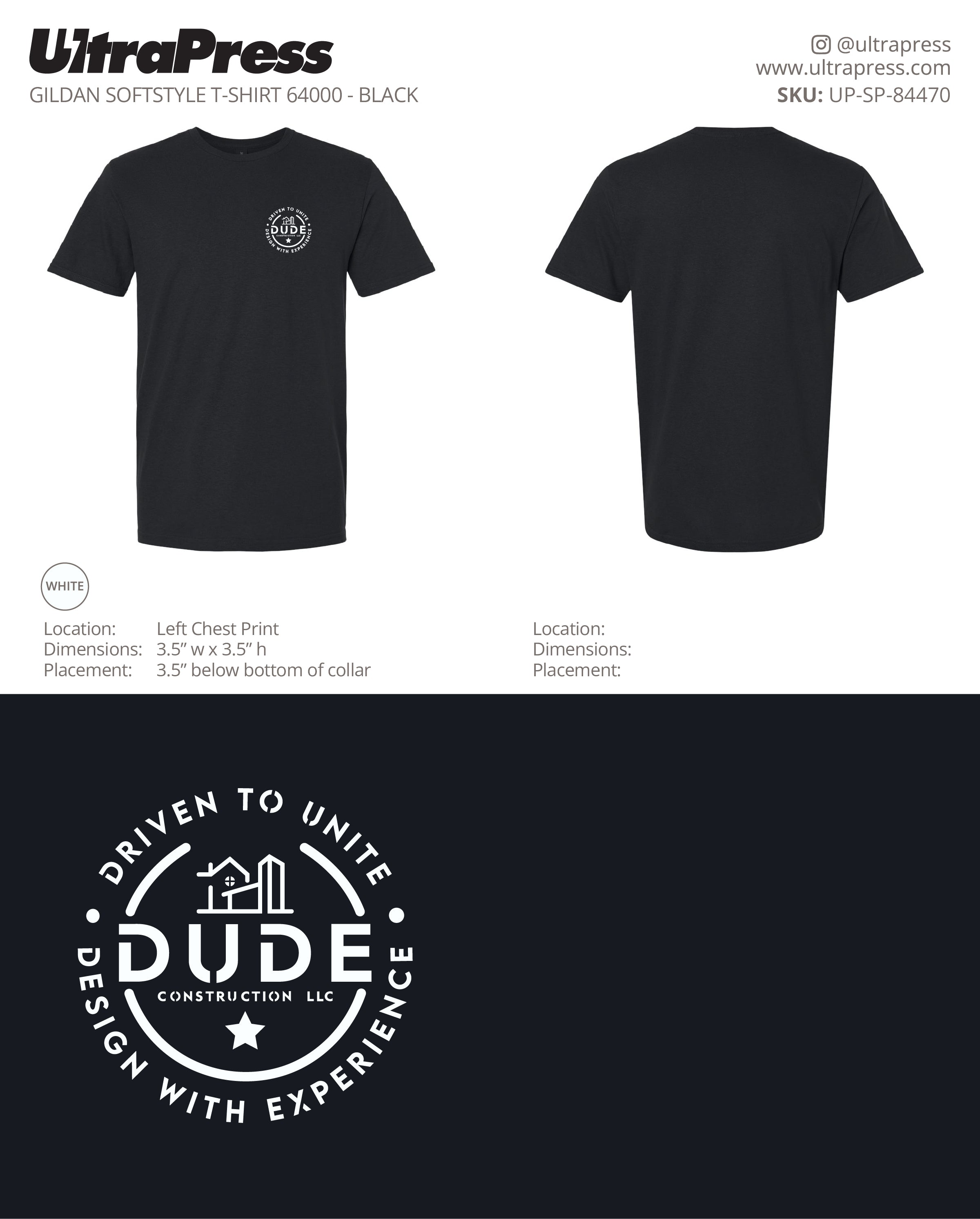 UP-SP-84470 Dude Construction LLC - Adam Hall 100 Min Qty (Bulk)
