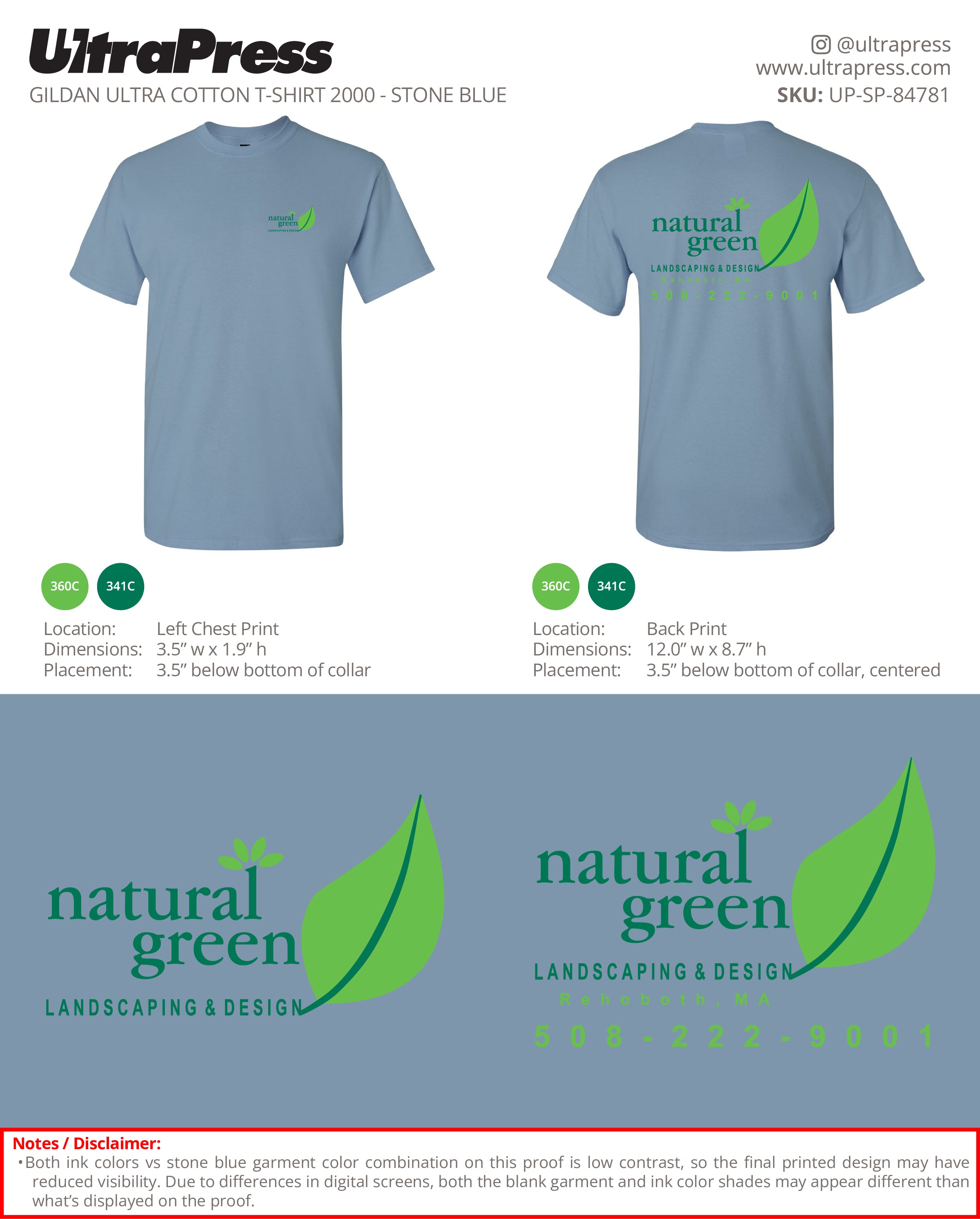 UP-SP-84781 Natural Green Landscaping & Design - Enio Pacheco 100 Min Qty (Bulk)