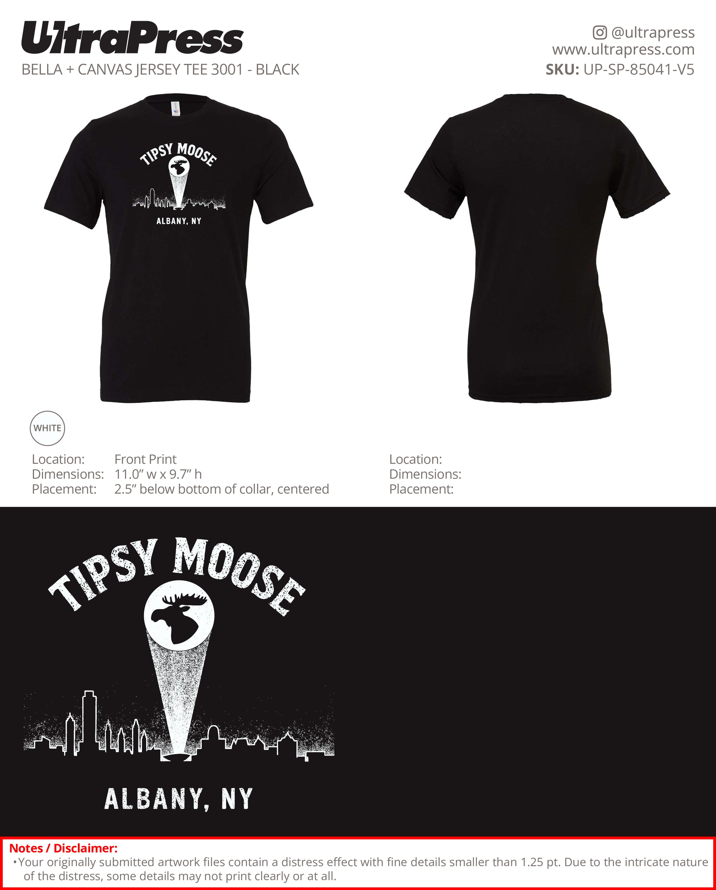 UP-SP-85041 Tipsy Moose Albany, NY - Brendan Brader - 100 Min Qty - Package Deal (Bulk)
