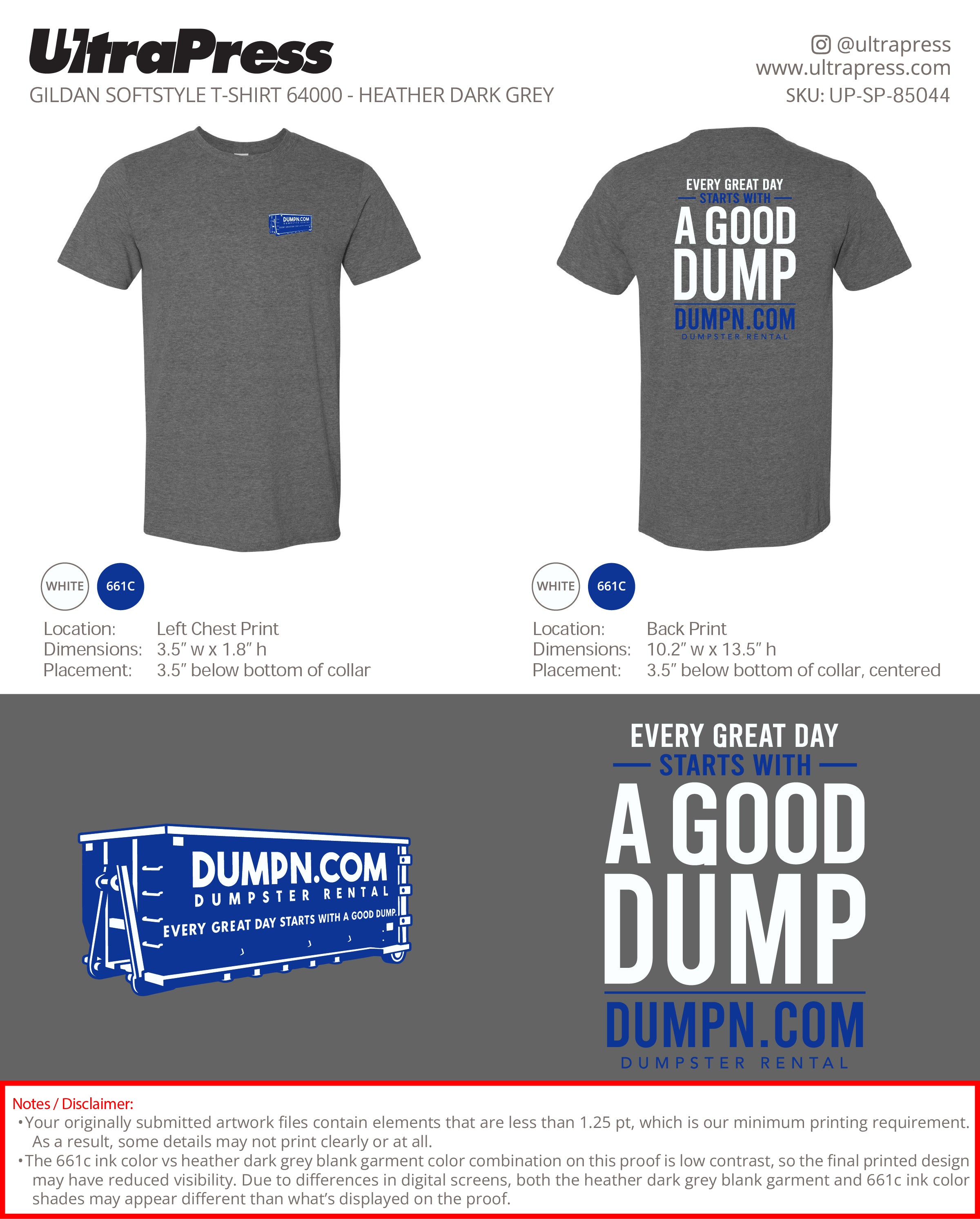 UP-SP-85044 DUMPN.COM Dumpster Rental - Zayden Garcia 100 Min Qty (Bulk)