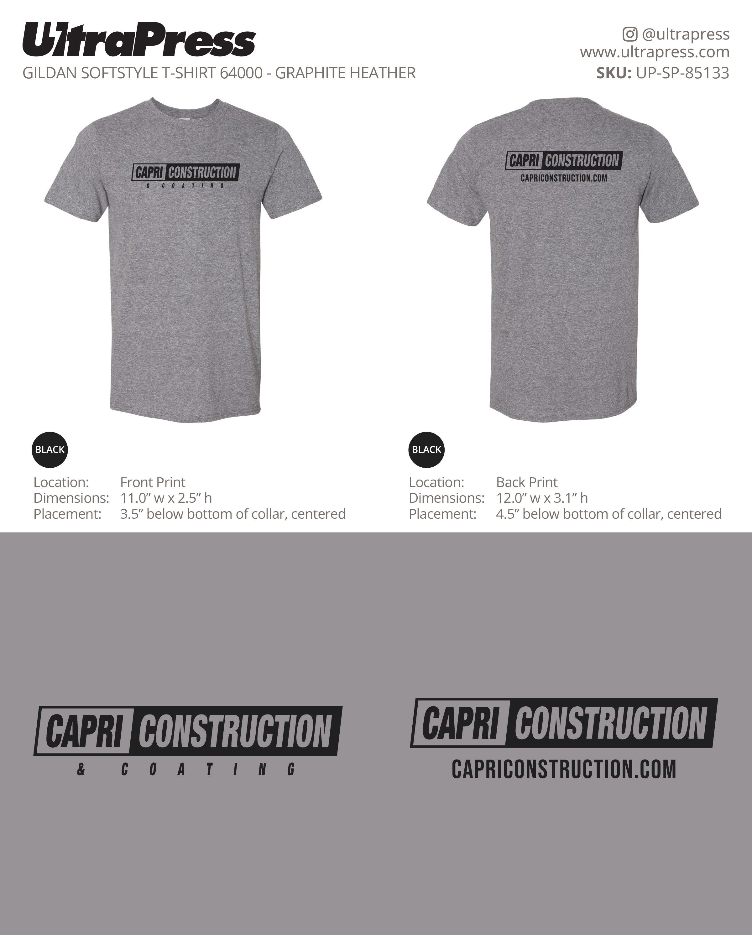 UP-SP-85133 Capri Construction & Coating - Seth Capri 100 Min Qty (Bulk)