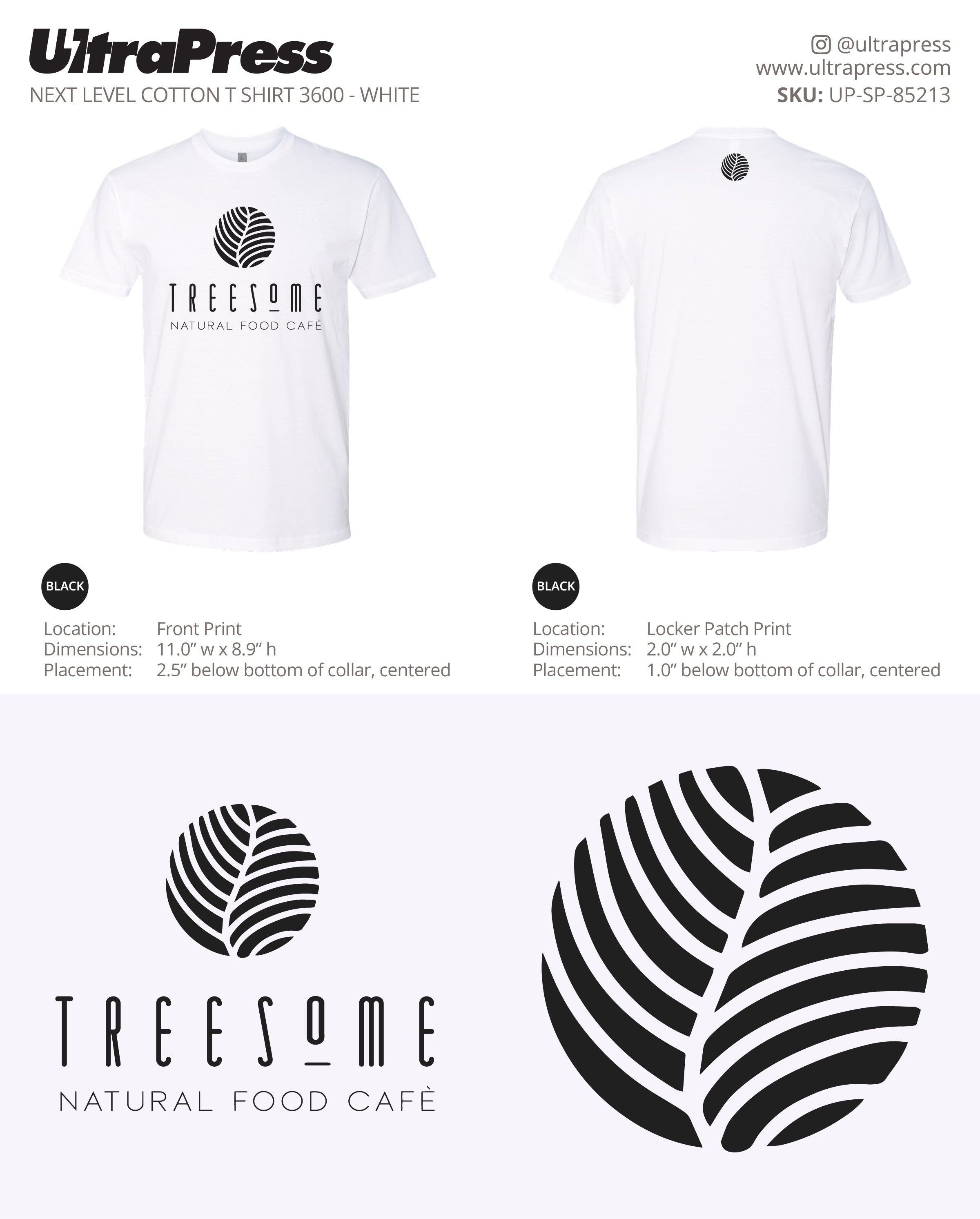 UP-SP-85213 Treesome Natural Food Cafe (Black Ink) - Michael Lustigman 24 Min Qty (Bulk)