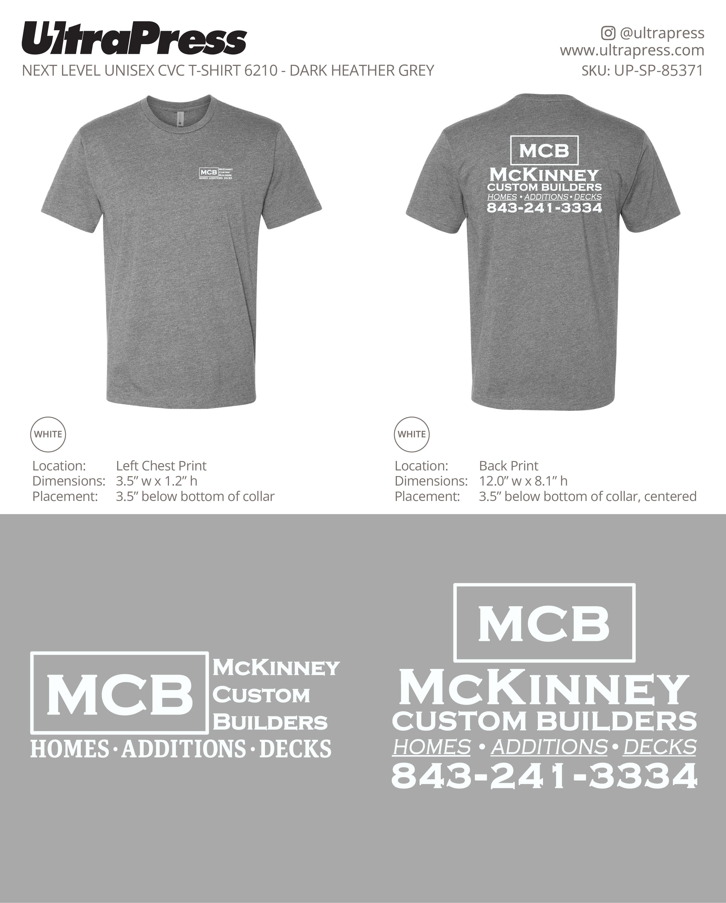 UP-SP-85371 McKinney Custom Builders - Jeff McKinney - 100 Min Qty - Package Deal (Bulk)