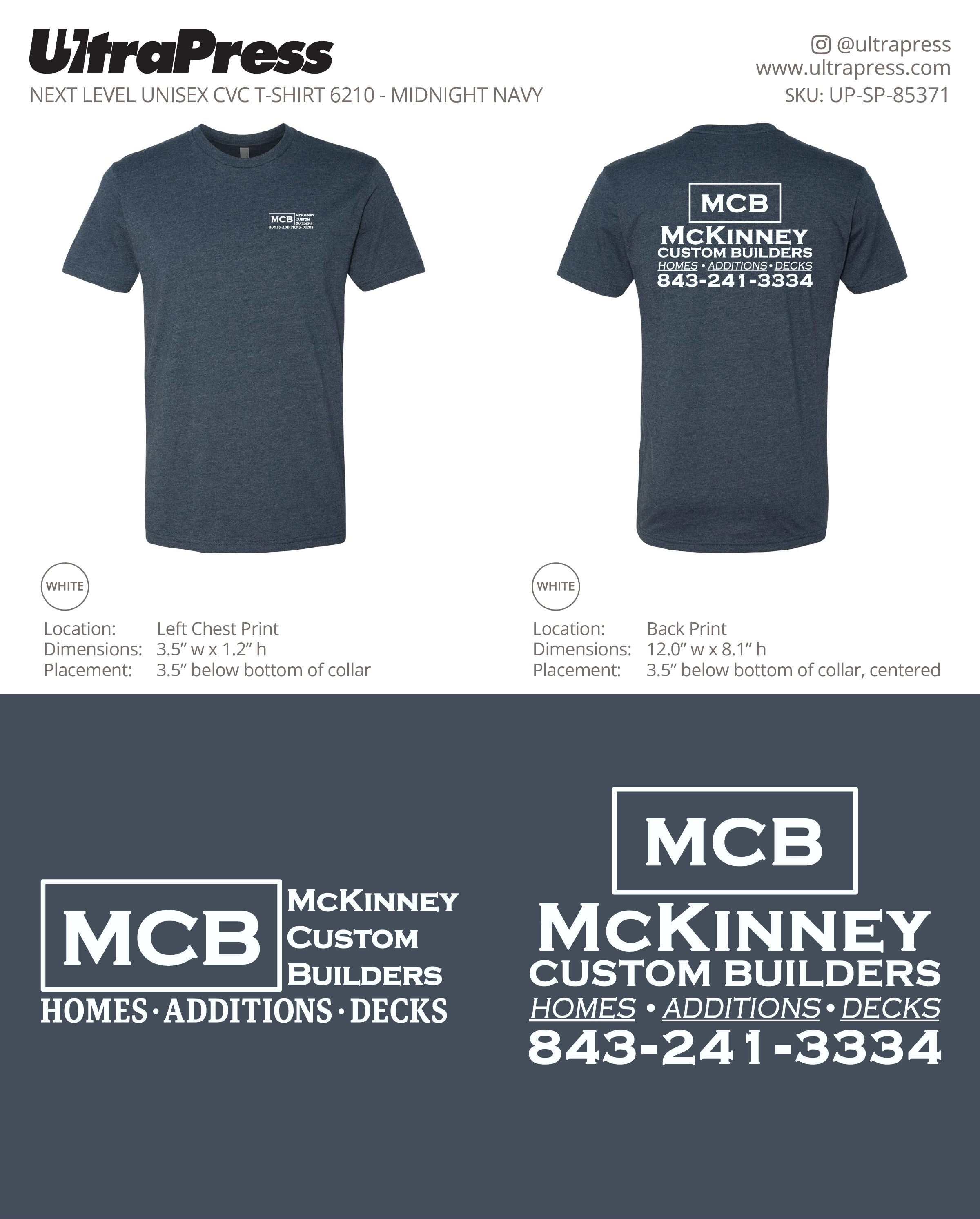 UP-SP-85371 McKinney Custom Builders - Jeff McKinney - 100 Min Qty - Package Deal (Bulk)