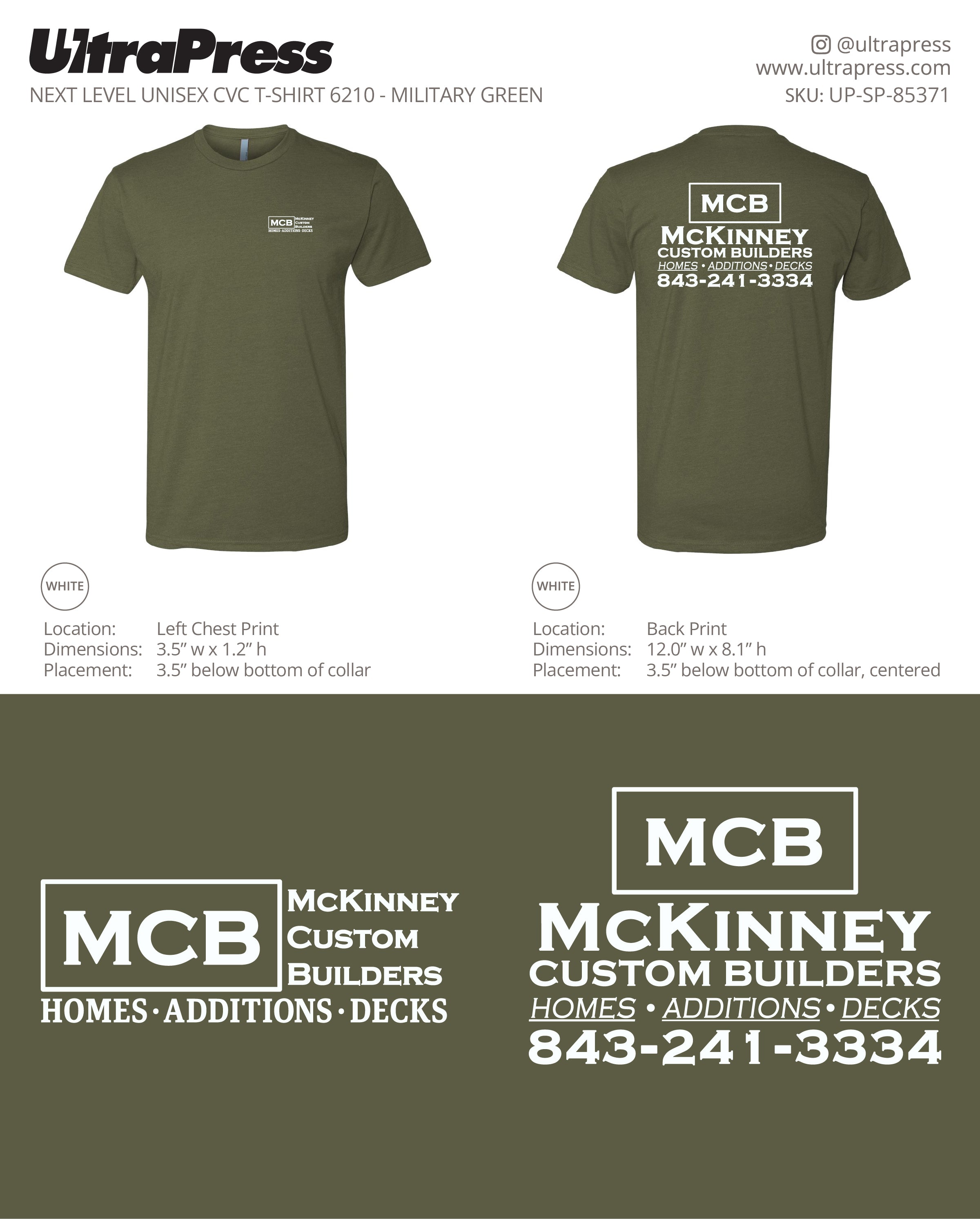 UP-SP-85371 McKinney Custom Builders - Jeff McKinney - 100 Min Qty - Package Deal (Bulk)