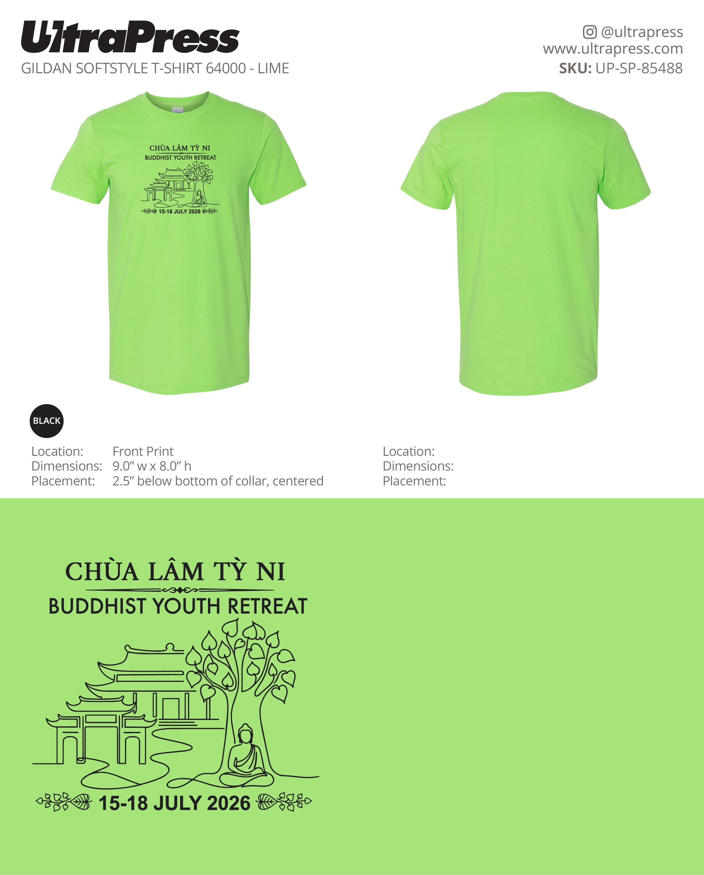 UP-SP-85488 Buddhist Youth Retreat (MASS) - Khoa Tran 100 Min Qty (Bulk)