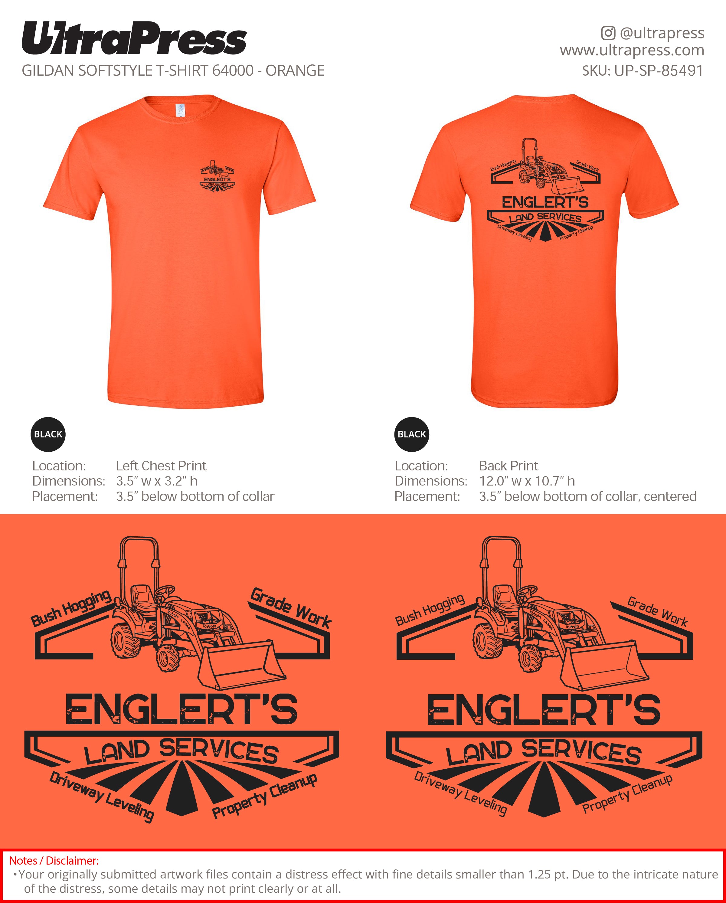 UP-SP-85491 Englert's Land Services - Trenton J Englert 100 Min Qty (Bulk)