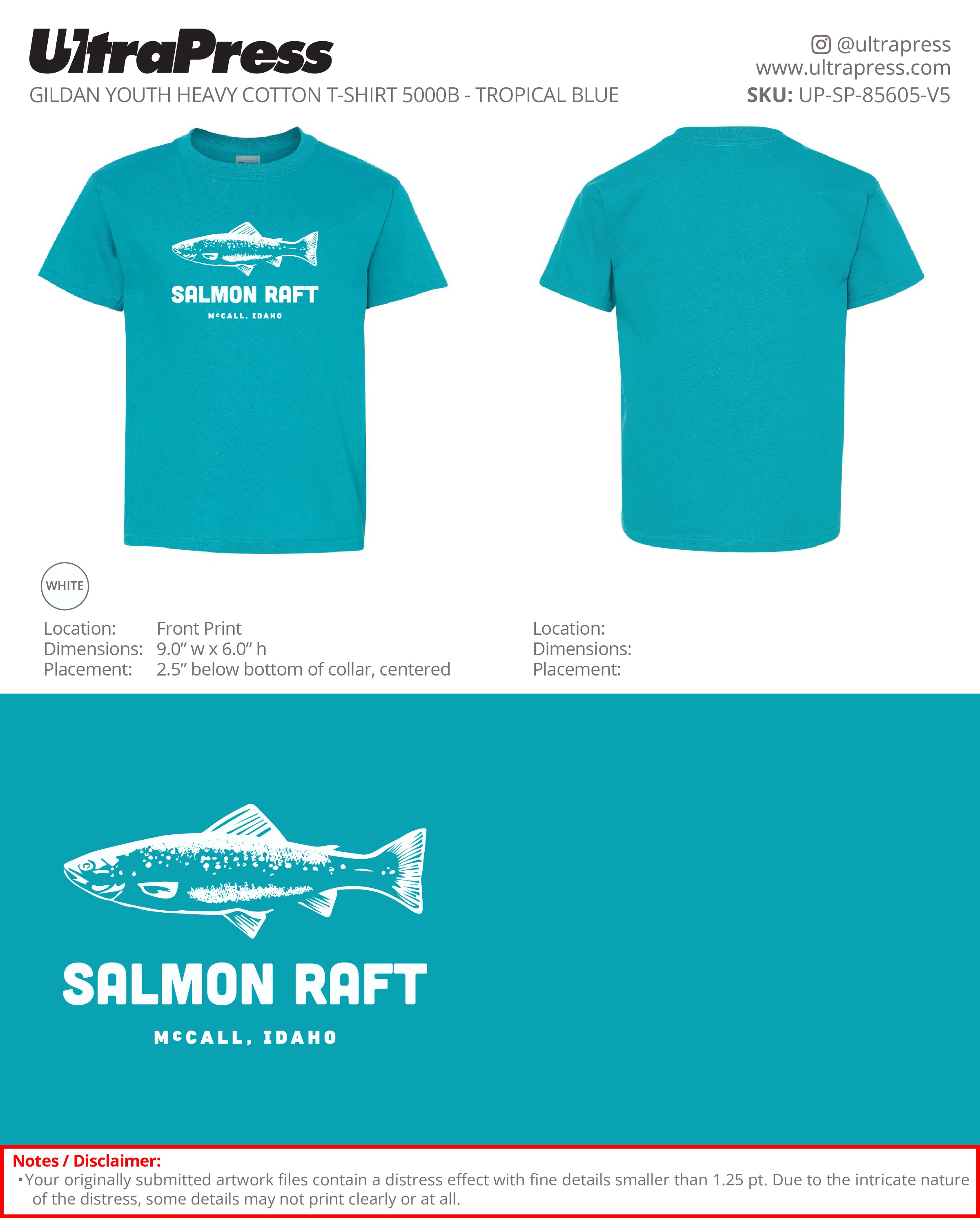 UP-SP-85605 Salmon Raft Youth - Lauren Demo - 100 Min Qty - Package Deal (Bulk)
