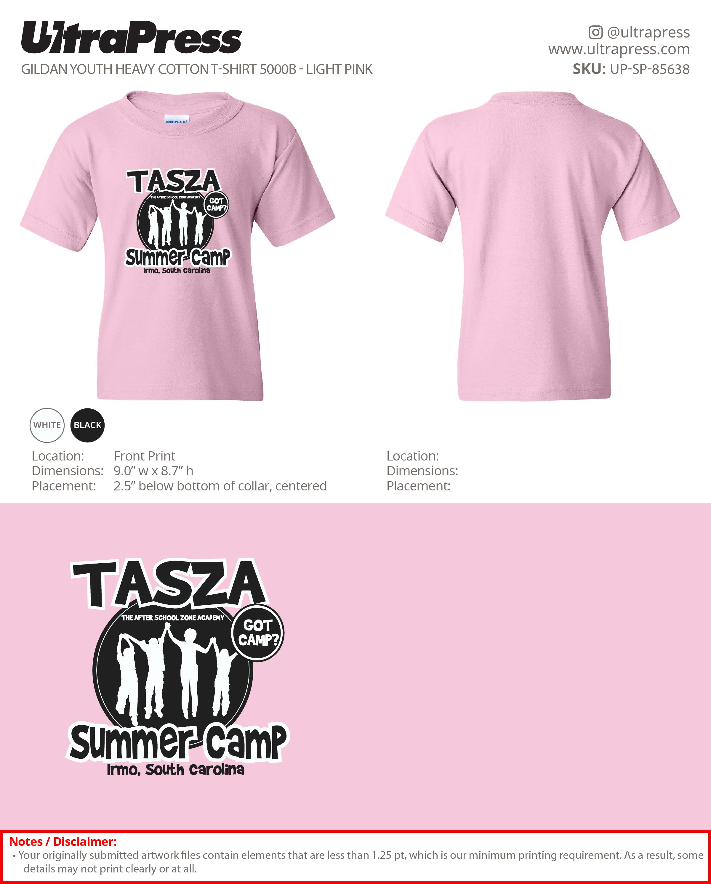 UP-SP-85638 Tasza Summer Camp - Jeanette Thompson - 100 Min Qty - Package Deal (Bulk)