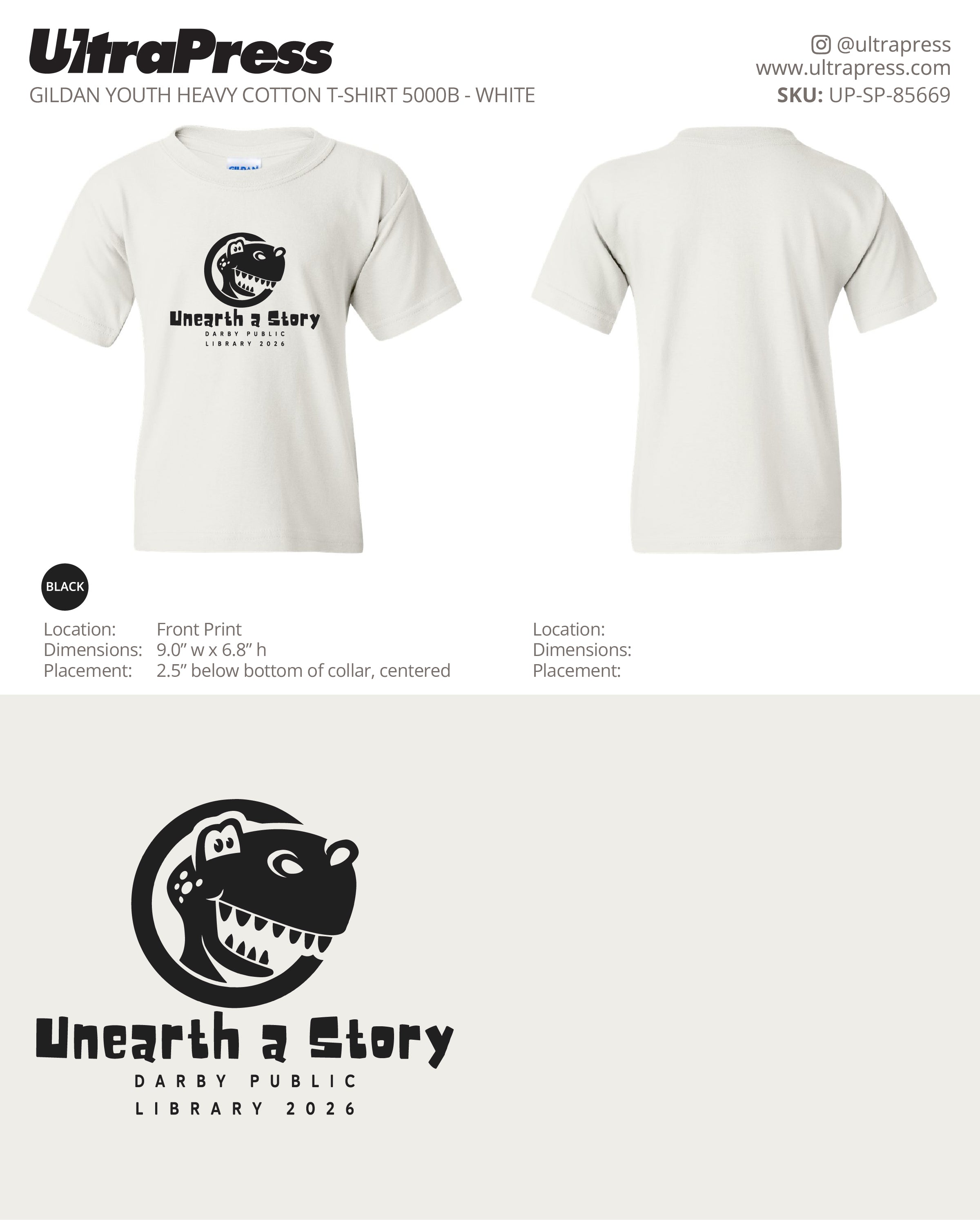 UP-SP-85669 Darby Public Library Youth Shirts - Stacie Rennaker - 100 Min Qty - Package Deal (Bulk)