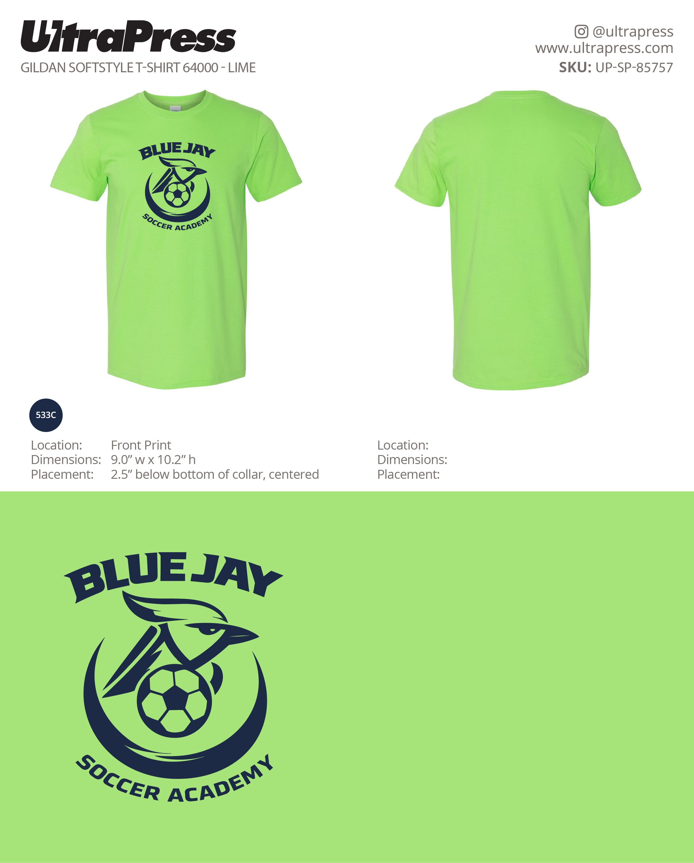 UP-SP-85757 Blue Jay Soccer Academy - Evan Scheffey - 100 Min Qty - Package Deal (Bulk)