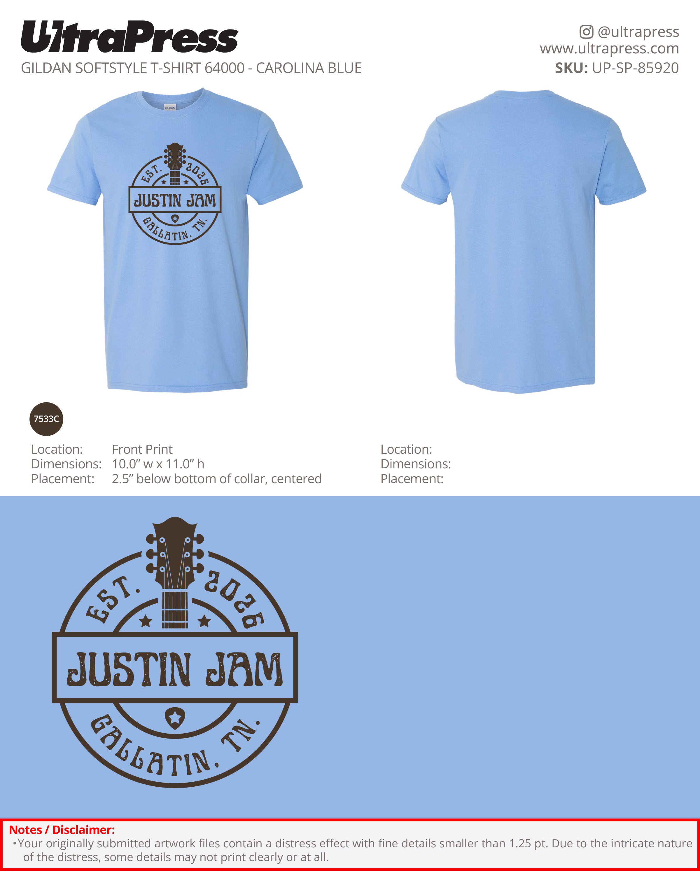 UP-SP-85920 Justin Jam - Jay Clark - 100 Min Qty - Package Deal (Bulk)